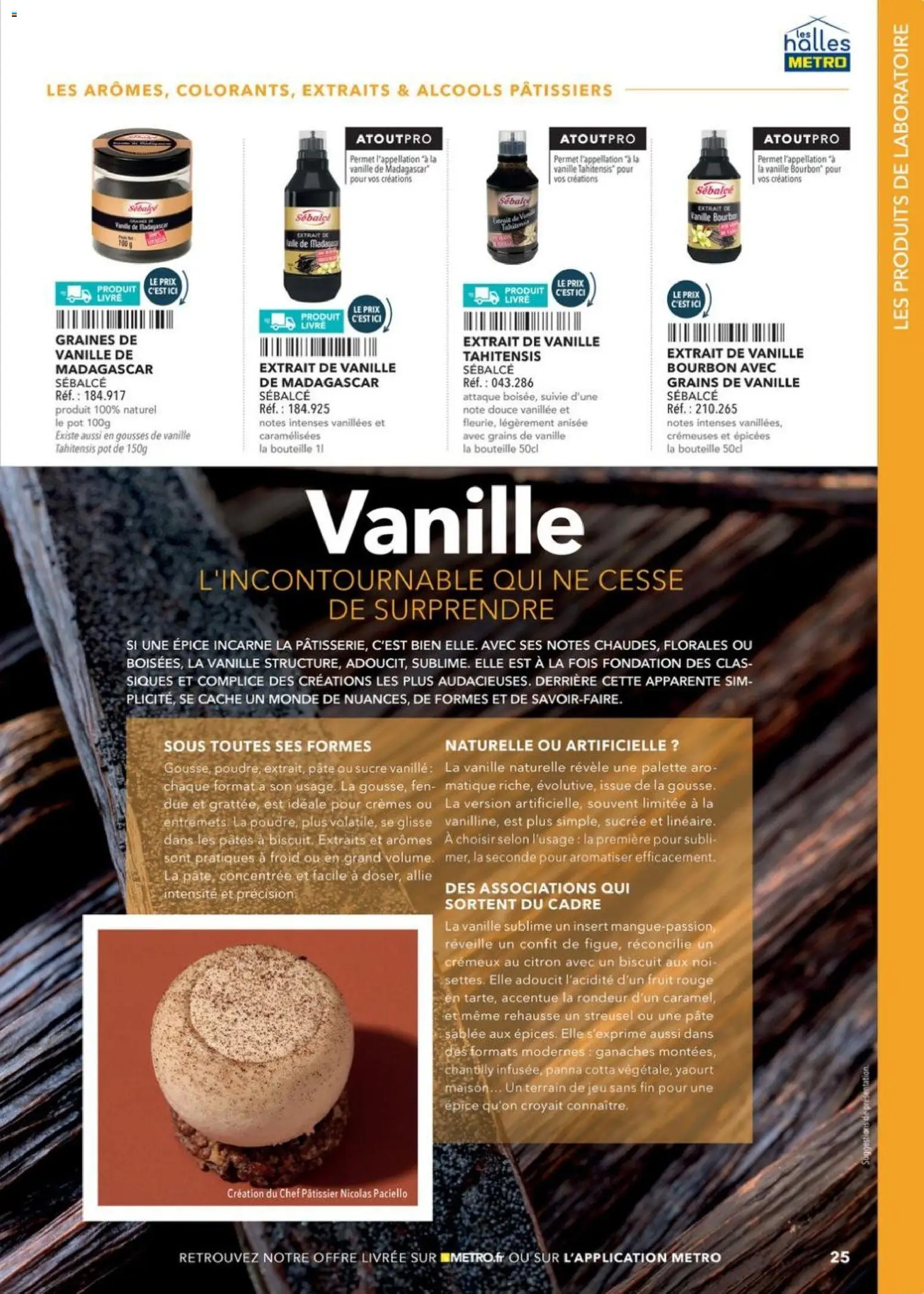 Prévisualisation de Boulangers Pâtissiers du magasin METRO formulaire valide 30/04/2026 - Chantilly, Yaourt, Pâte, Citron, Vanille, Graines, Sucre vanillé, Extrait de vanille
