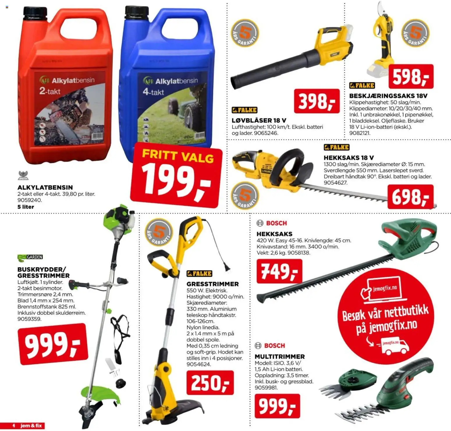Forhåndsvis Jem & Fix kundeavis fra butikk Jem & Fix gyldig fra 04/10/2026