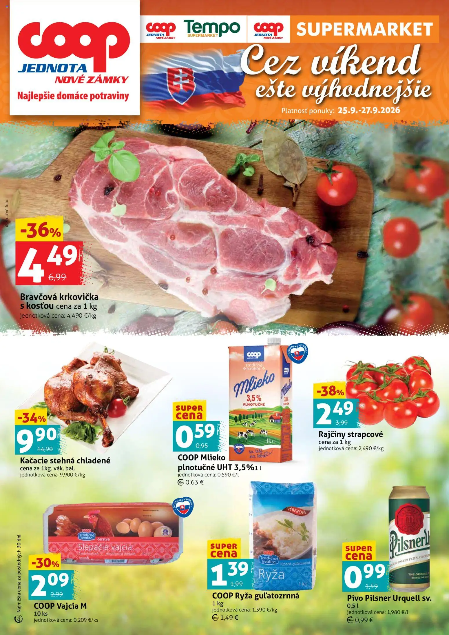 Náhľad COOP Jednota letáku platného od 25.09.2026