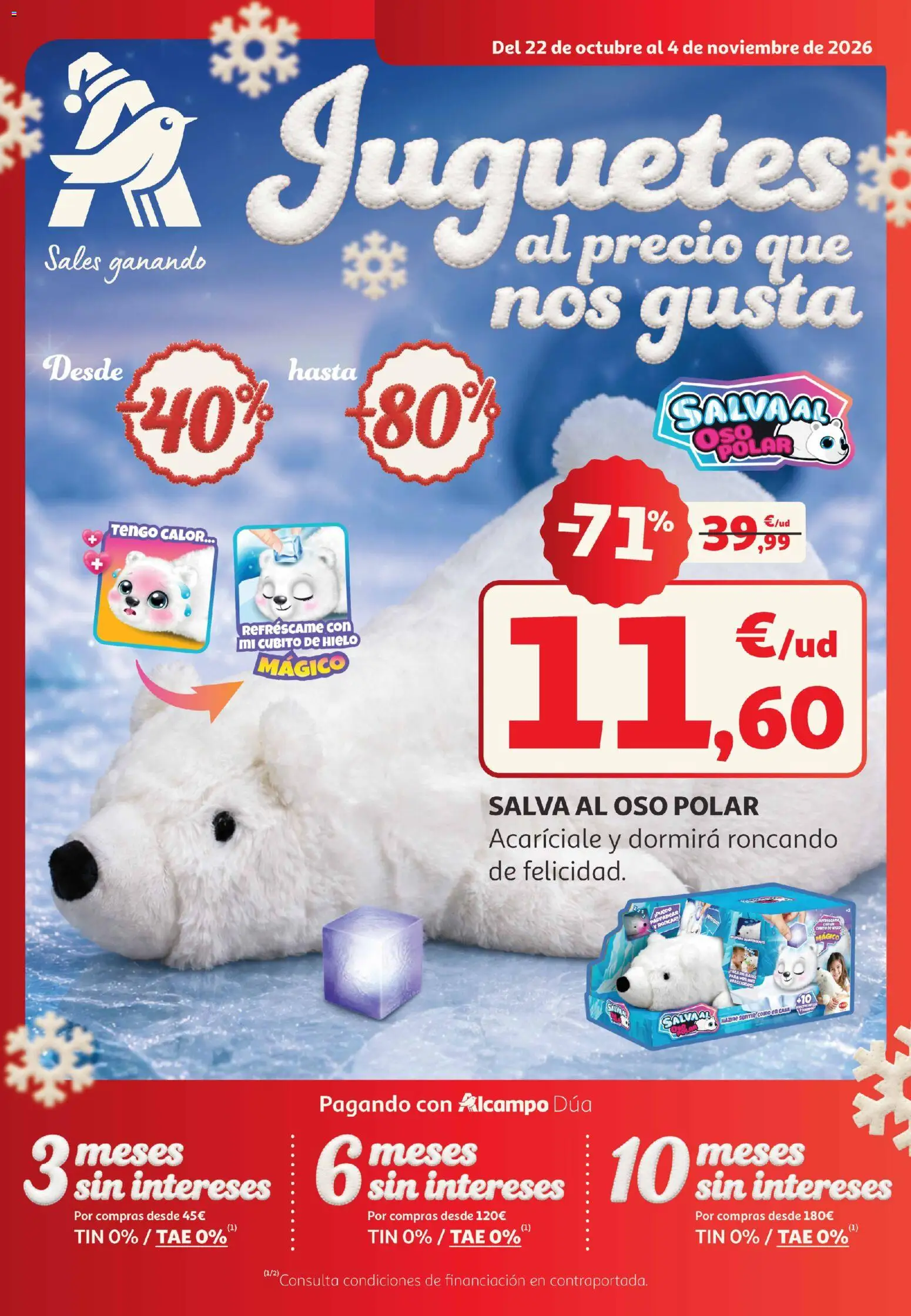 Vista previa del folleto de la tienda Alcampo válido desde el 22/10/2026 - Juguetes, Hielo