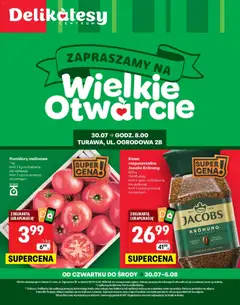 Pogląd gazetki "Delikatesy Centrum gazetka - Turawa Otwarcie" ze sklepu Delikatesy Centrum ważnej od 30.07.2026