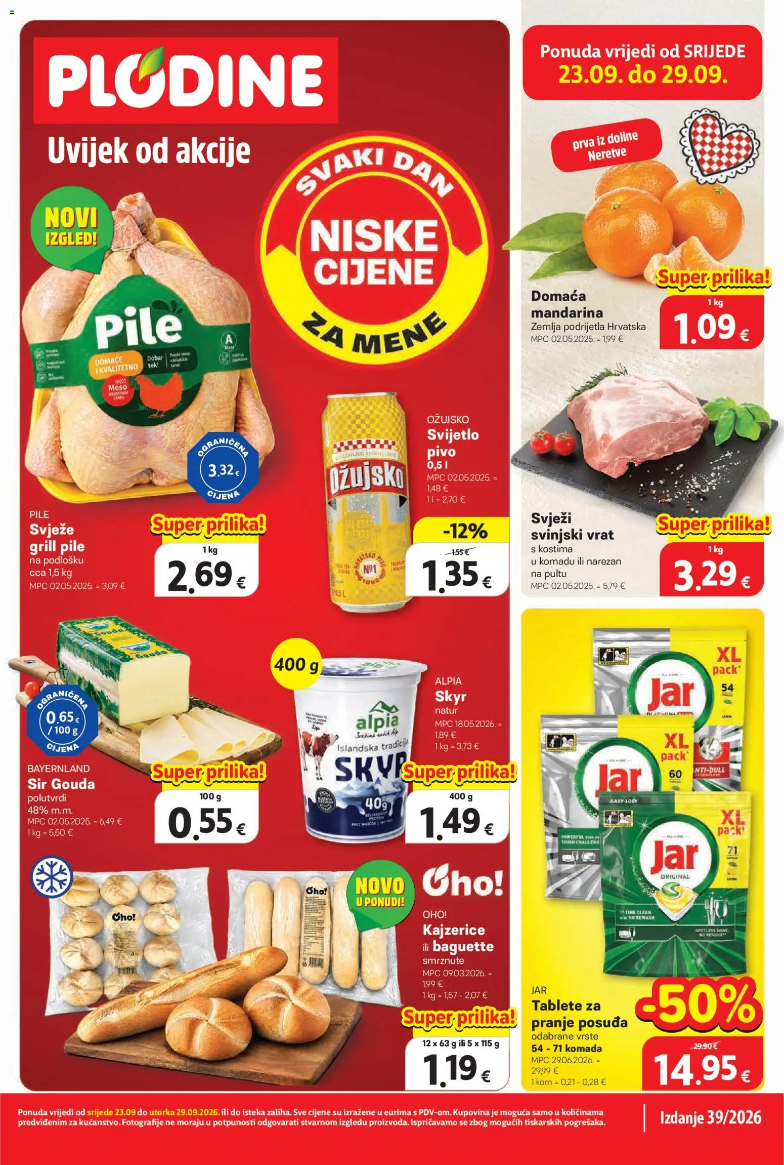 Pregled letka Plodine Katalog trgovine Plodine vrijedi od 23.09.2026