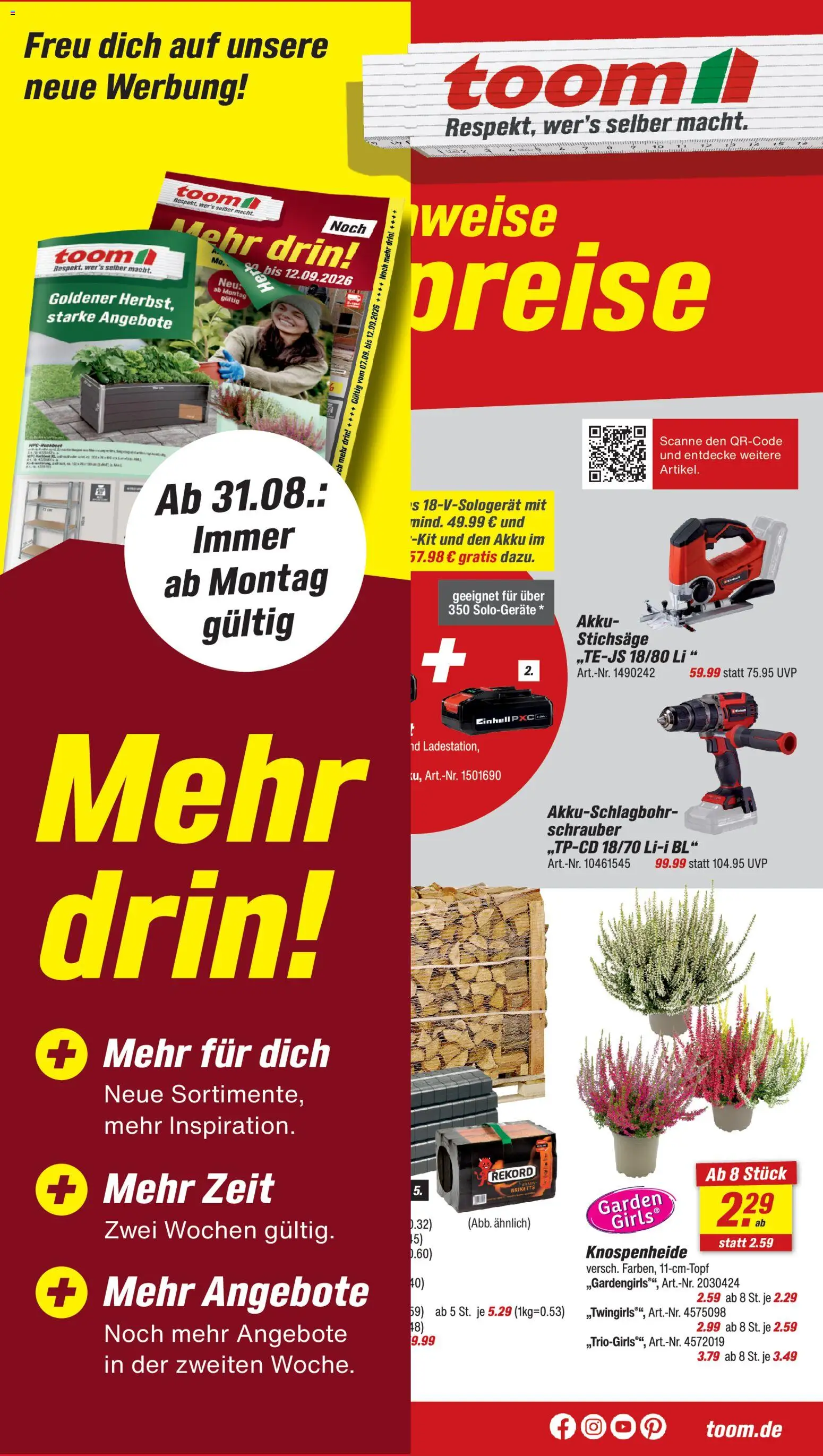 Vorschau von dem Prospekt des Geschäftes Toom Baumarkt, gültig ab dem 22.08.2026