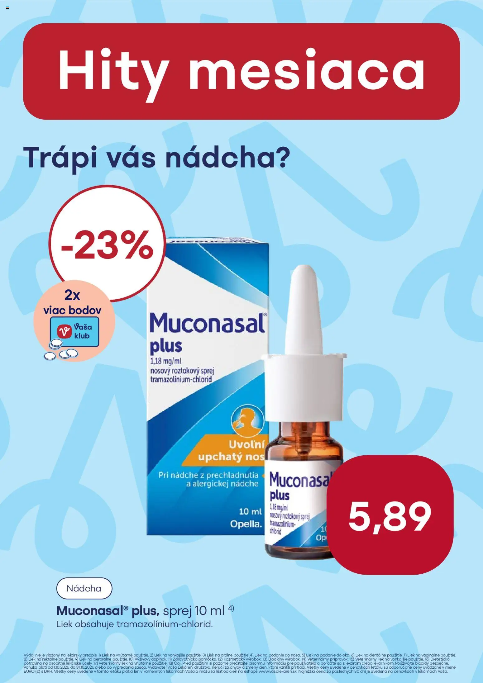 Náhľad Vaša lekáreň letáku platného od 01.10.2026