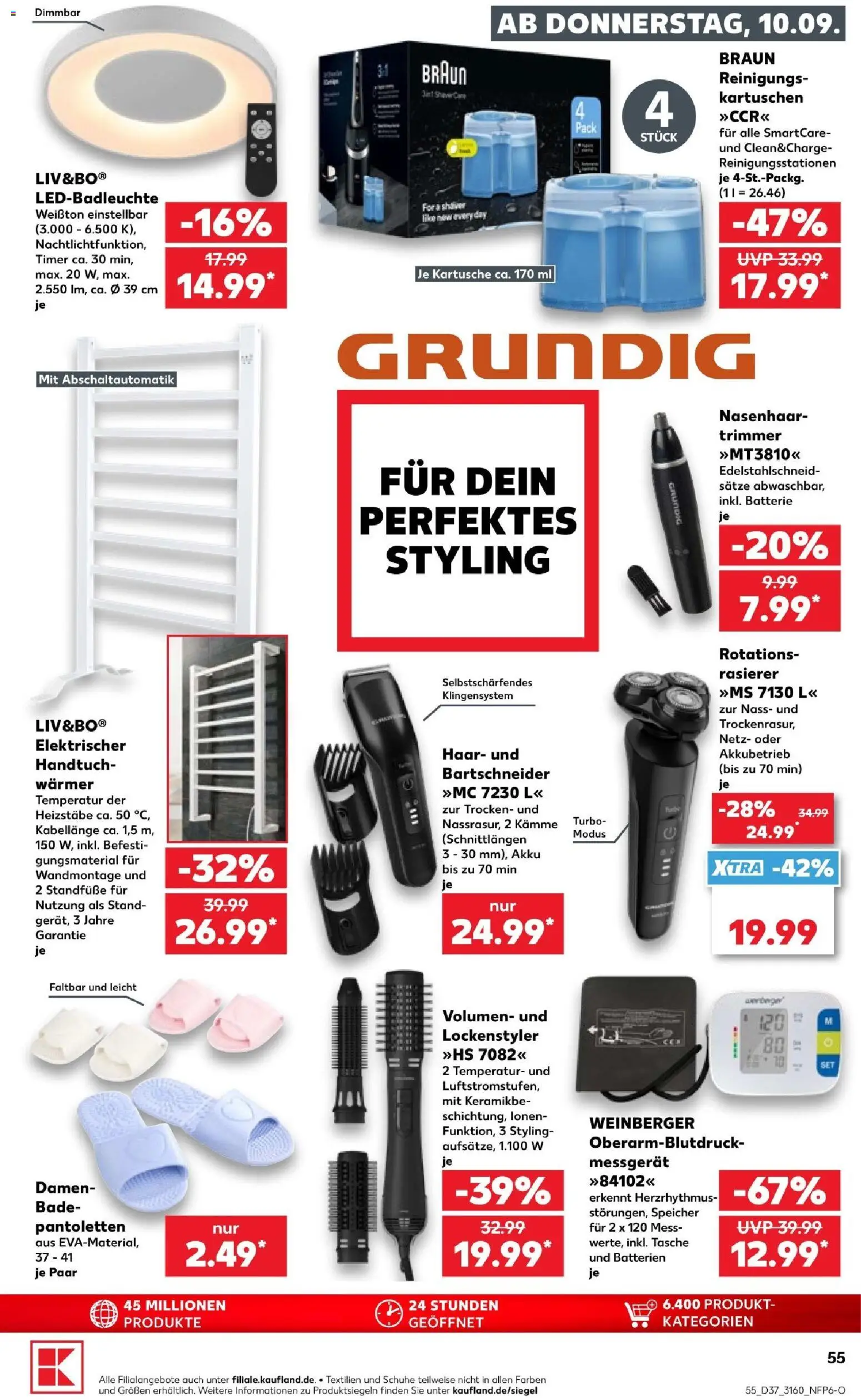 Vorschau von dem Prospekt des Geschäftes Kaufland, gültig ab dem 10.09.2026 - Batterien, Batterie, Tasche, Rasierer