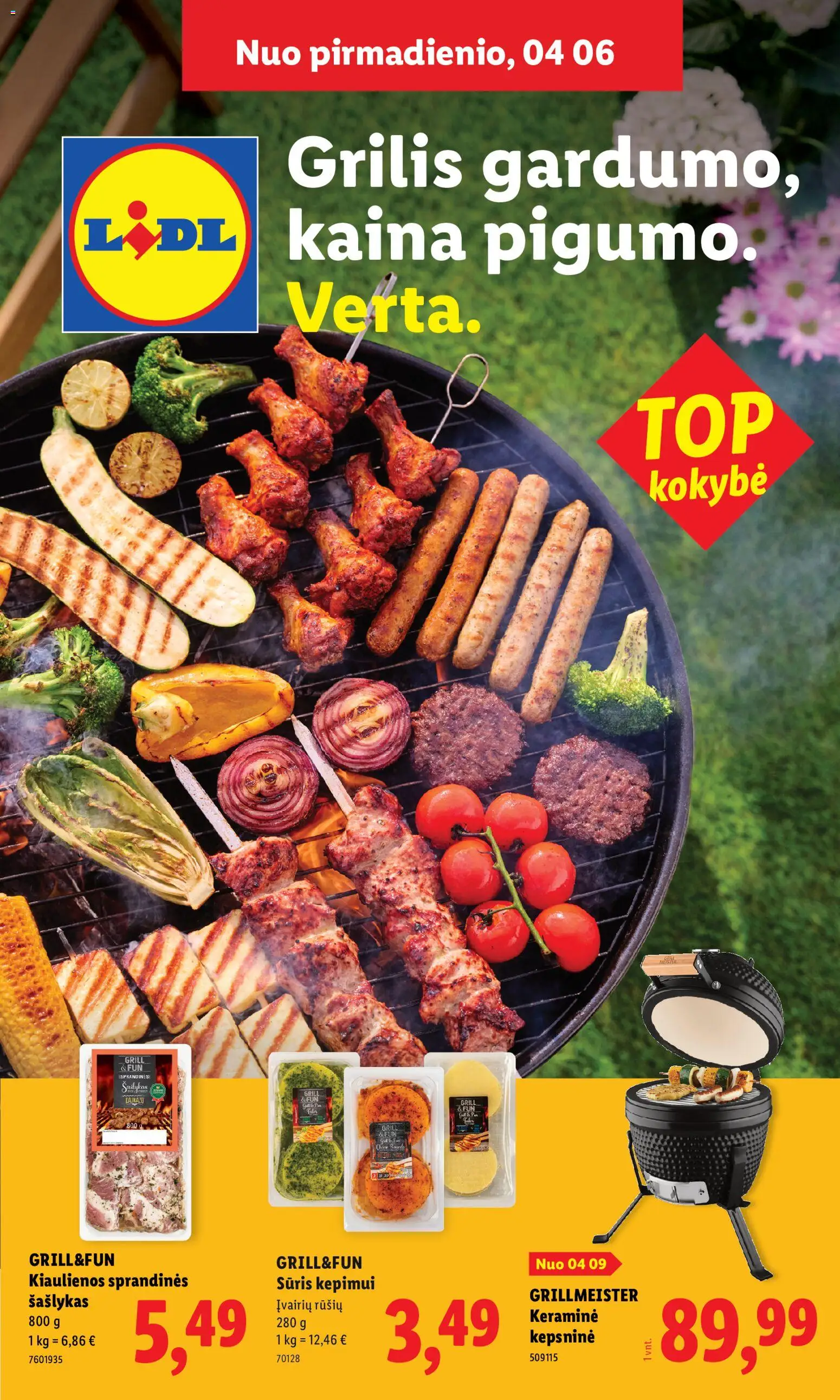 LIDL parduotuvės leidinio LIDL leidinys - Grilio katalogas galiojančio nuo 2026.04.06 peržiūra