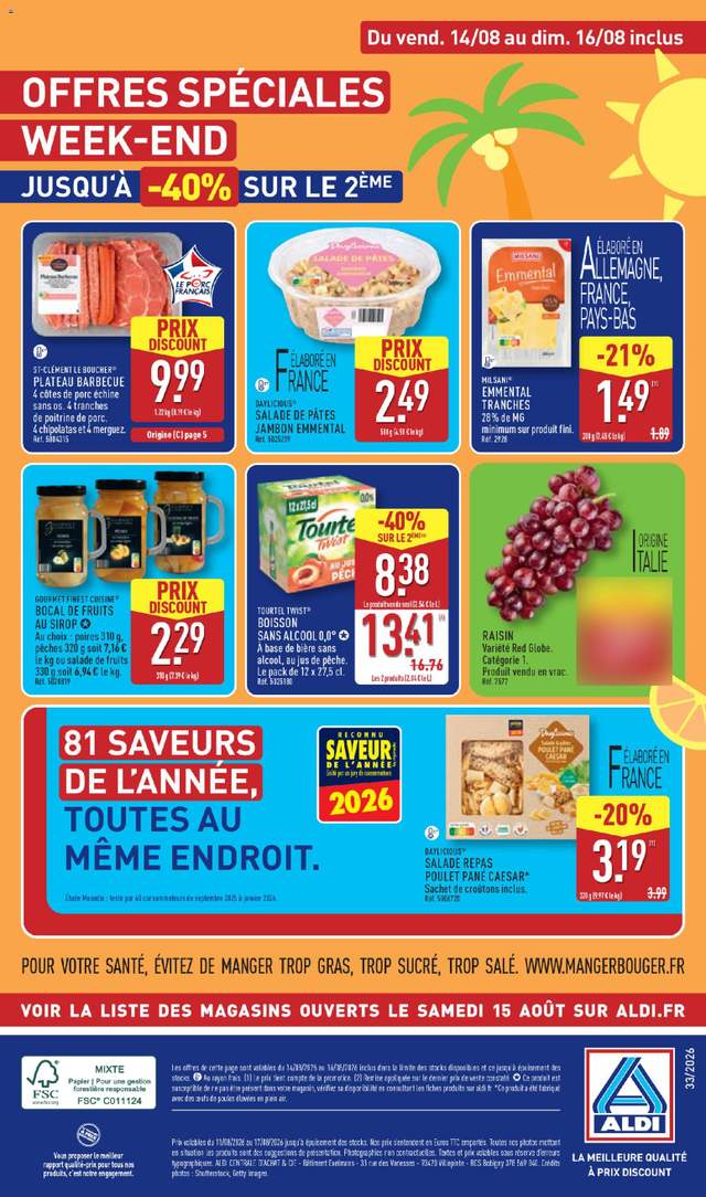 Nouveau catalogue Aldi à partir du 11/08
