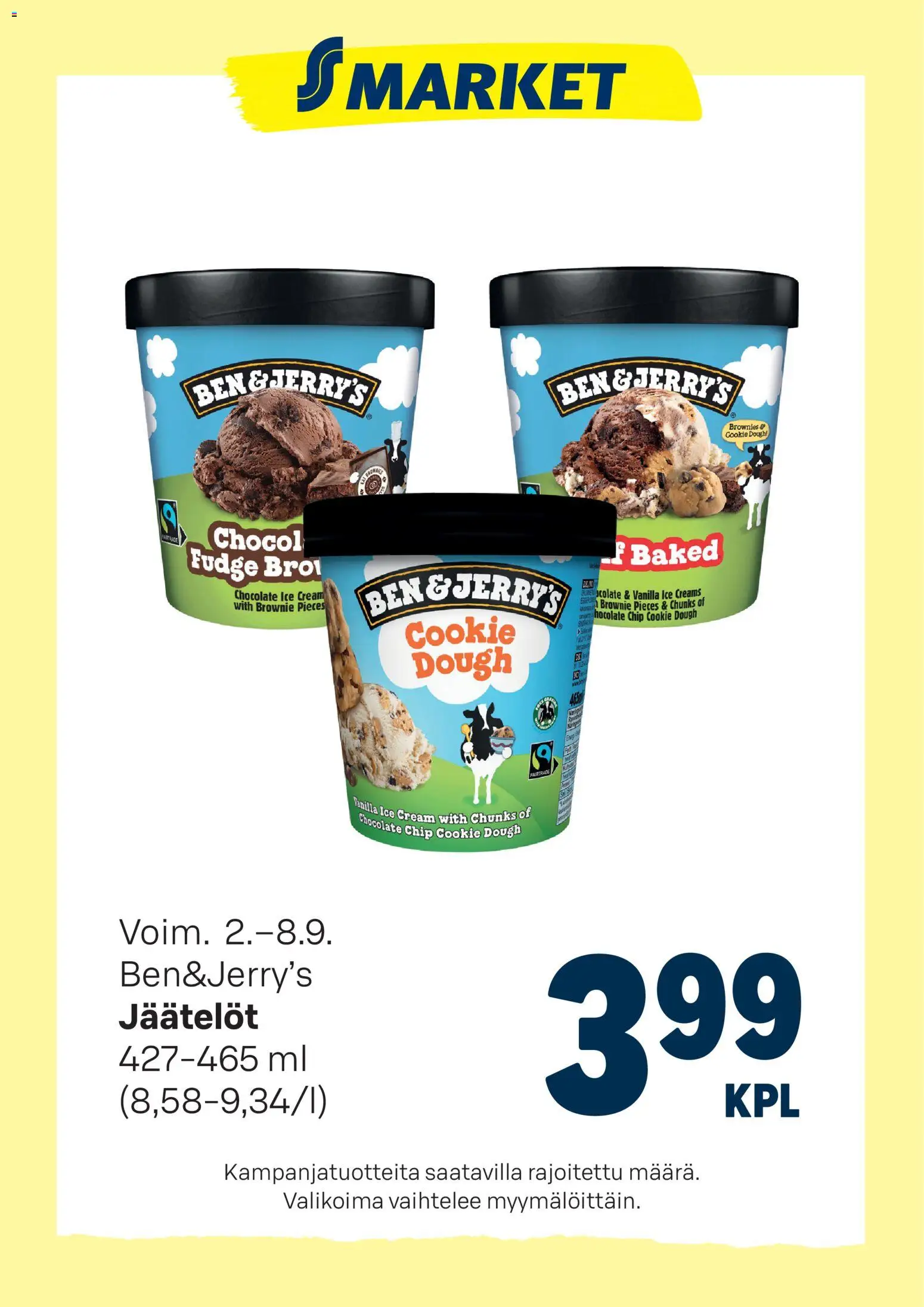 Kaupan S-market S-market - Jäätelöt esikatselu, voimassa 02/08/2026