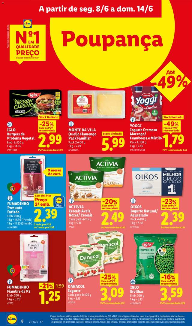 Novo folheto Lidl a partir de 08/06