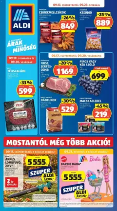 Aldi - Aldi aktuális akciós újság megtekintése, amely érvényes 2026.09.17.-től
