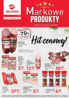 Pogląd gazetki "Selgros cash&carry gazetka - Markowe produkty" ze sklepu Selgros cash&carry ważnej od 16.07.2026