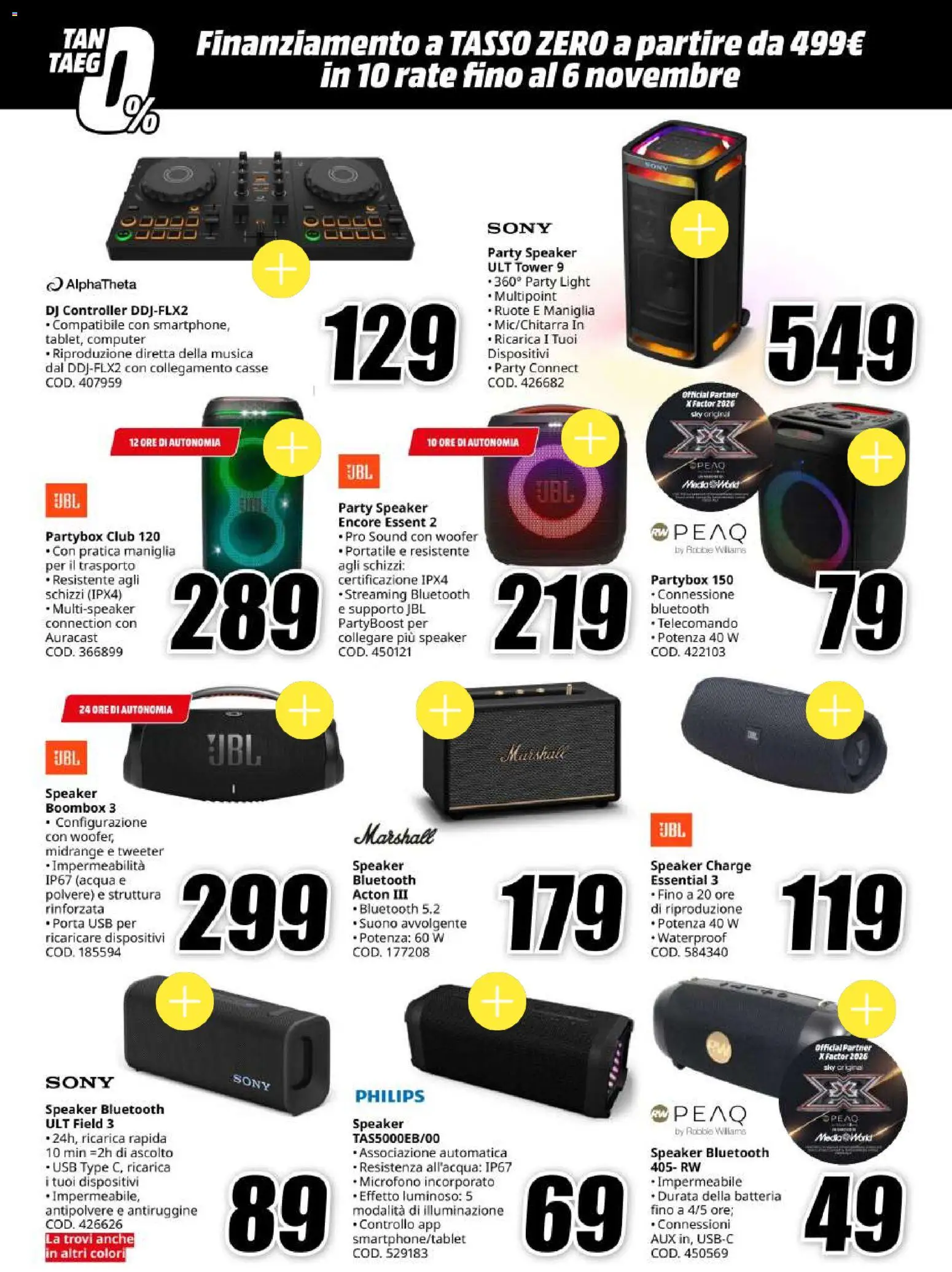 Anteprima dell'opuscolo Media World Black Friday dal negozio Media World valido da 30/10/2026 - Acqua, Computer, Batteria, Porta, Microfono, Illuminazione, Telecomando, Speaker