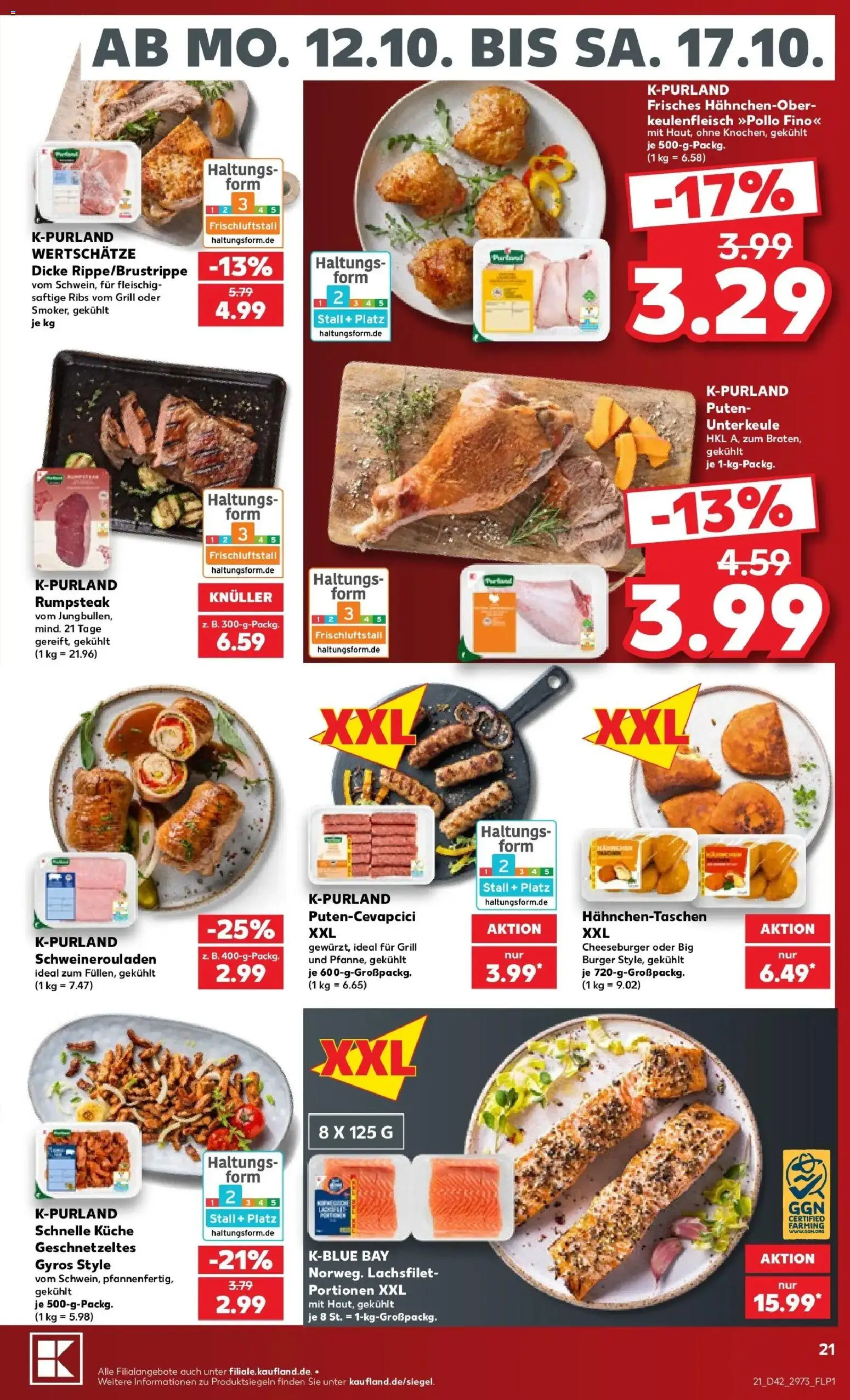 Vorschau von dem Prospekt des Geschäftes Kaufland, gültig ab dem 12.10.2026 - Burger, Küche, Gyros, Grill, Rumpsteak