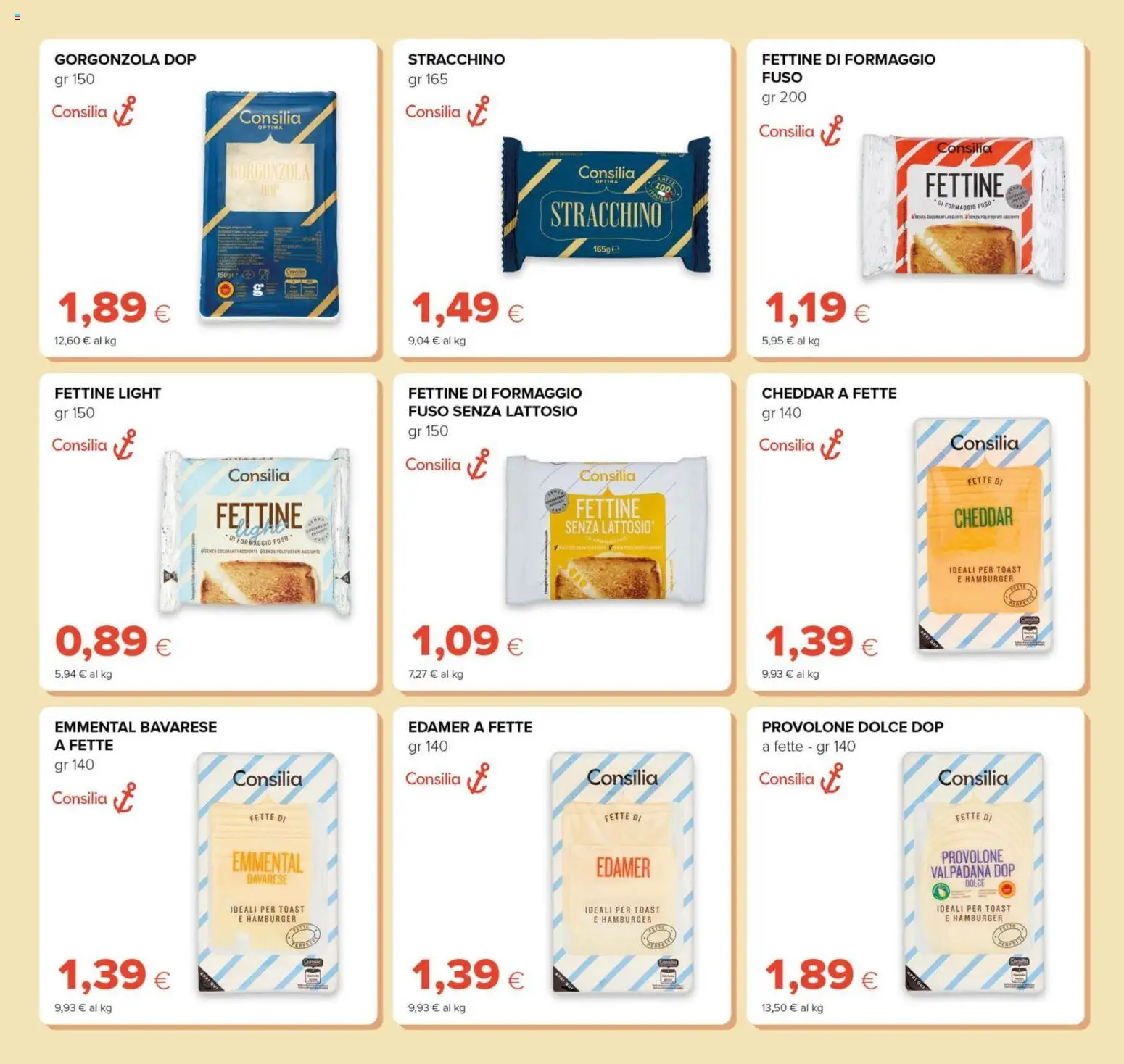 Anteprima dell'opuscolo Oasi volantino Prezzi Ribassati dal negozio Oasi valido da 21/08/2026 - Latte, Formaggio, Stracchino, Cheddar, Emmental, Provolone, Senza lattosio, Formaggio fuso