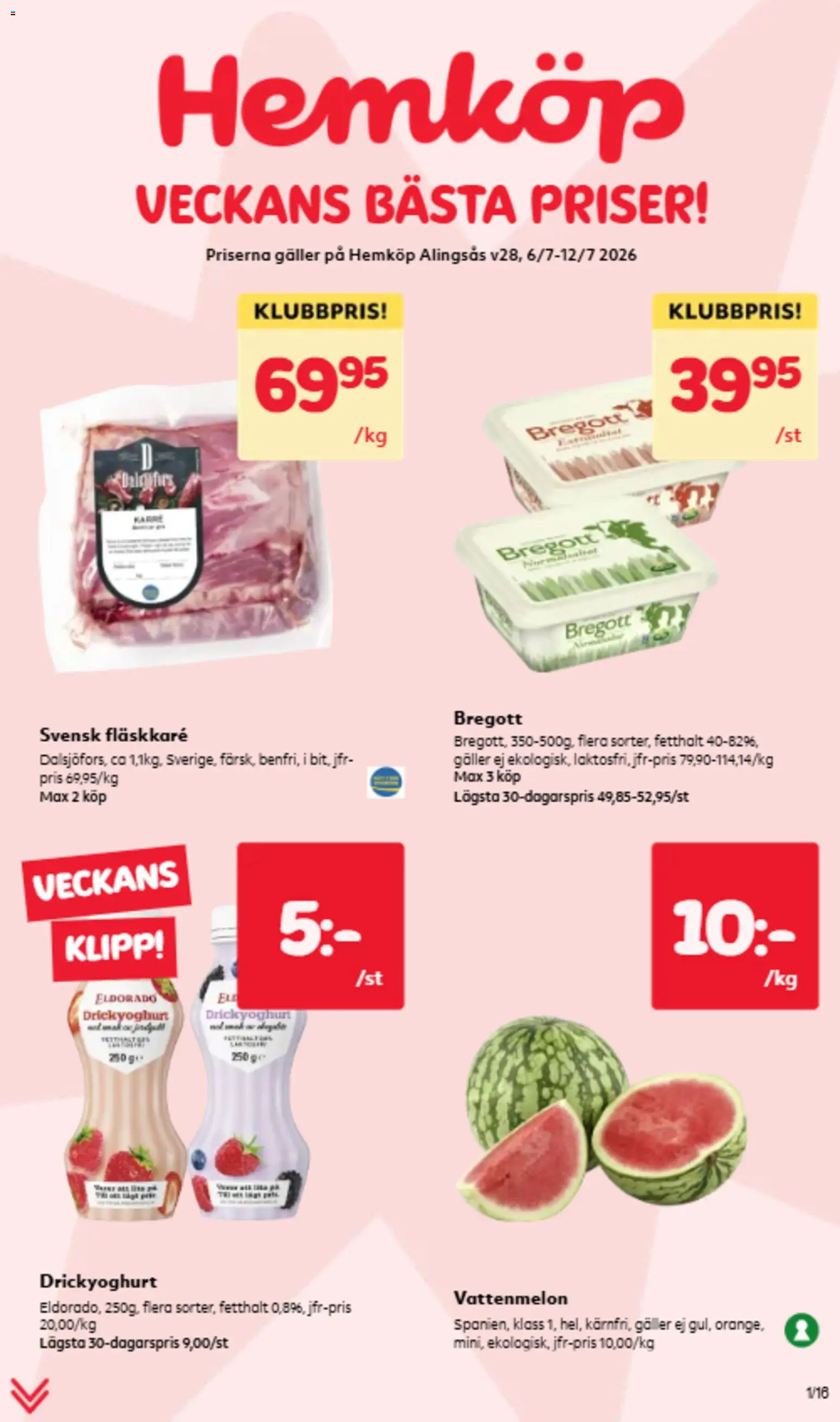 Förhandsgranska reklamblad Hemköp erbjudanden från butik Hemköp gäller från 06/07/2026
