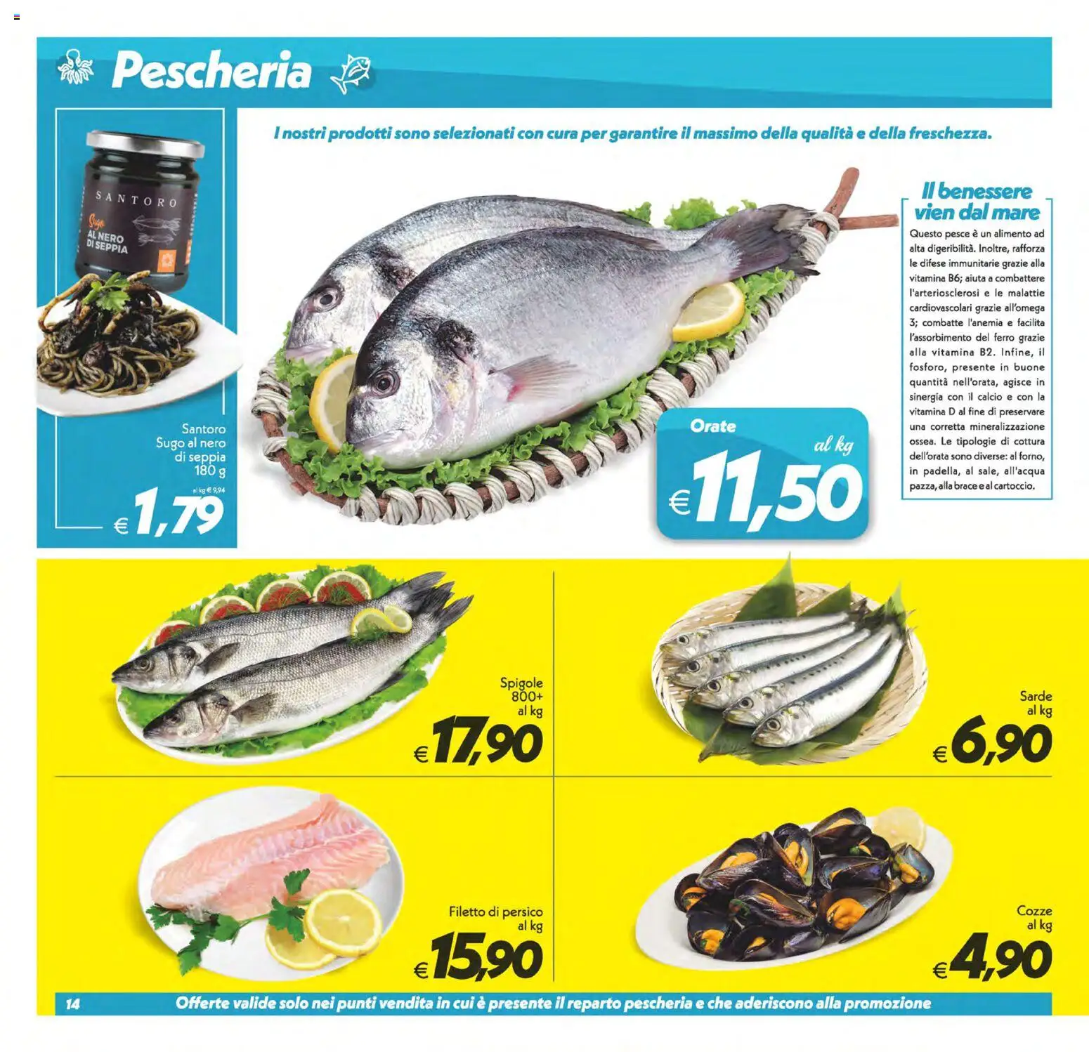 Anteprima dell'opuscolo SuperConveniente volantino Messina, Siracusa, Palermo dal negozio SuperConveniente valido da 23/10/2026 - Pesce, Cozze, Ferro, Filetto, Sugo