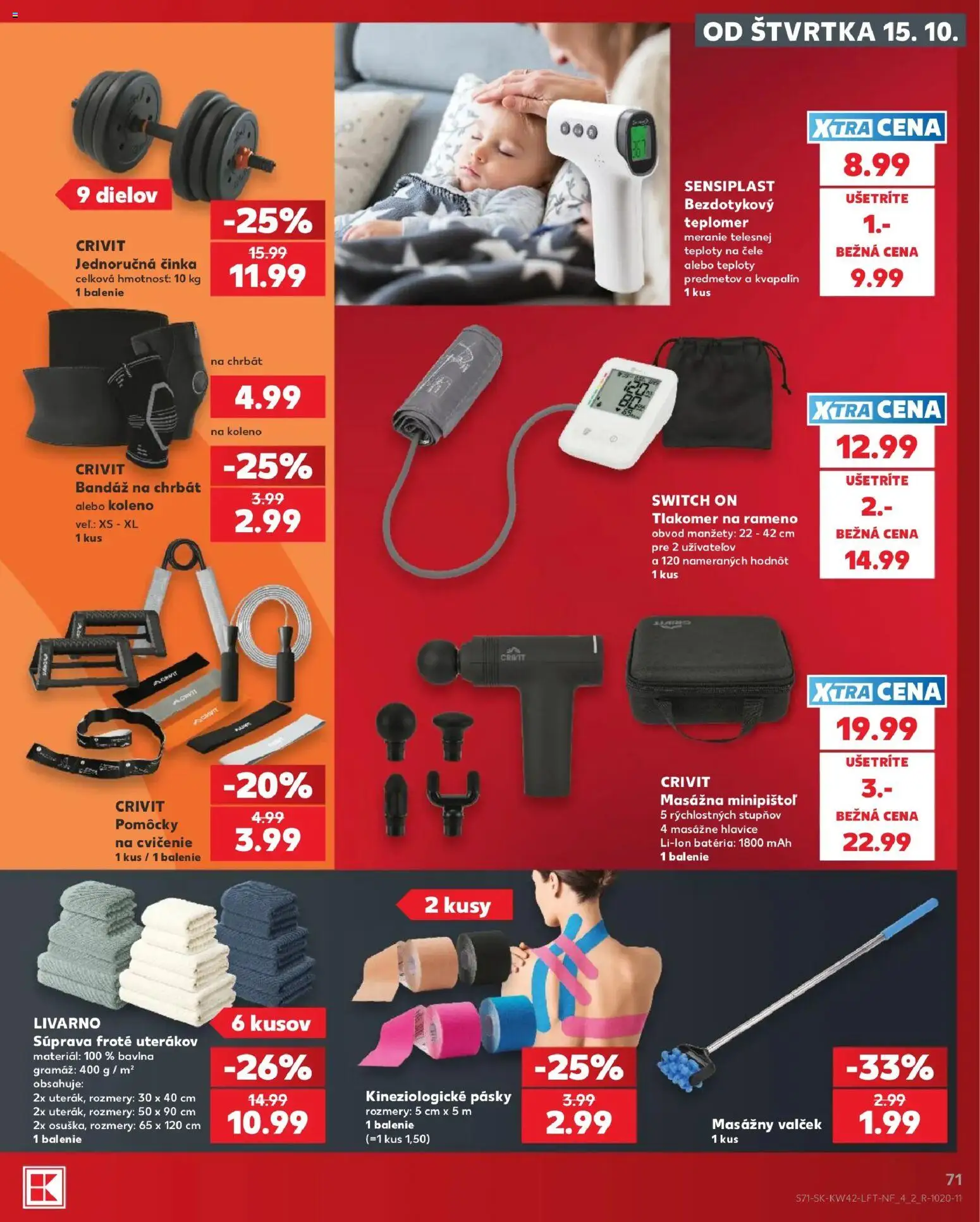 Náhľad Kaufland letáku platného od 15.10.2026 - Tlakomer, Teplomer, Batéria, Koleno