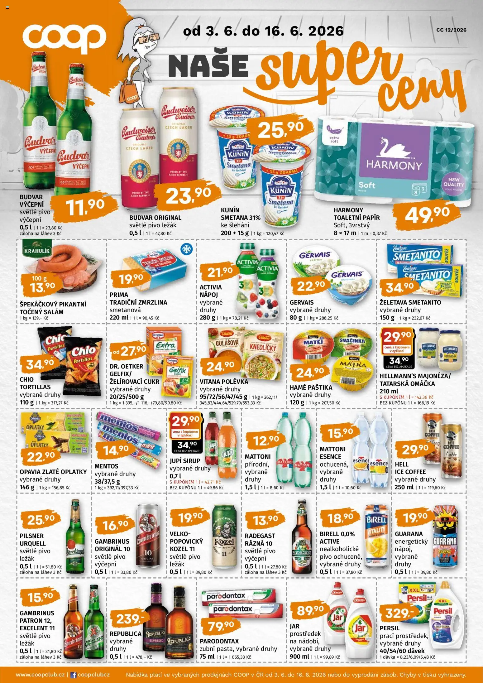 Náhled nabídky: Coop Coop leták - Super cena platný od 03.06.2026 - Jupí, Mattoni, Kozel, Parodontax, Salám, Mattoni Esence, Želírovací cukr, Gelfix