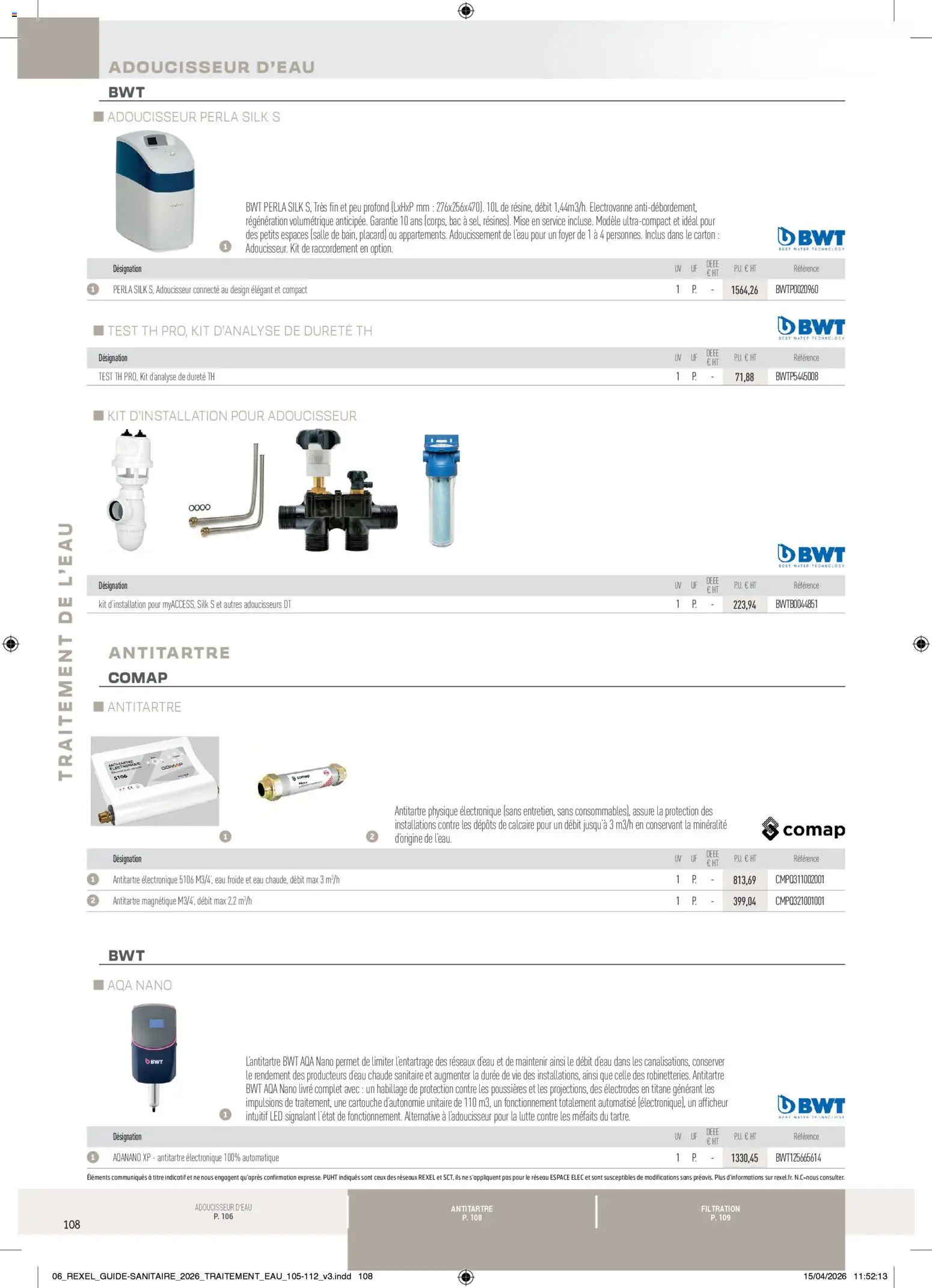 Prévisualisation de Rexel - Brochure Sanitaire du magasin Rexel formulaire valide 20/04/2026 - Livre, Placard, Cartouche, Électrodes