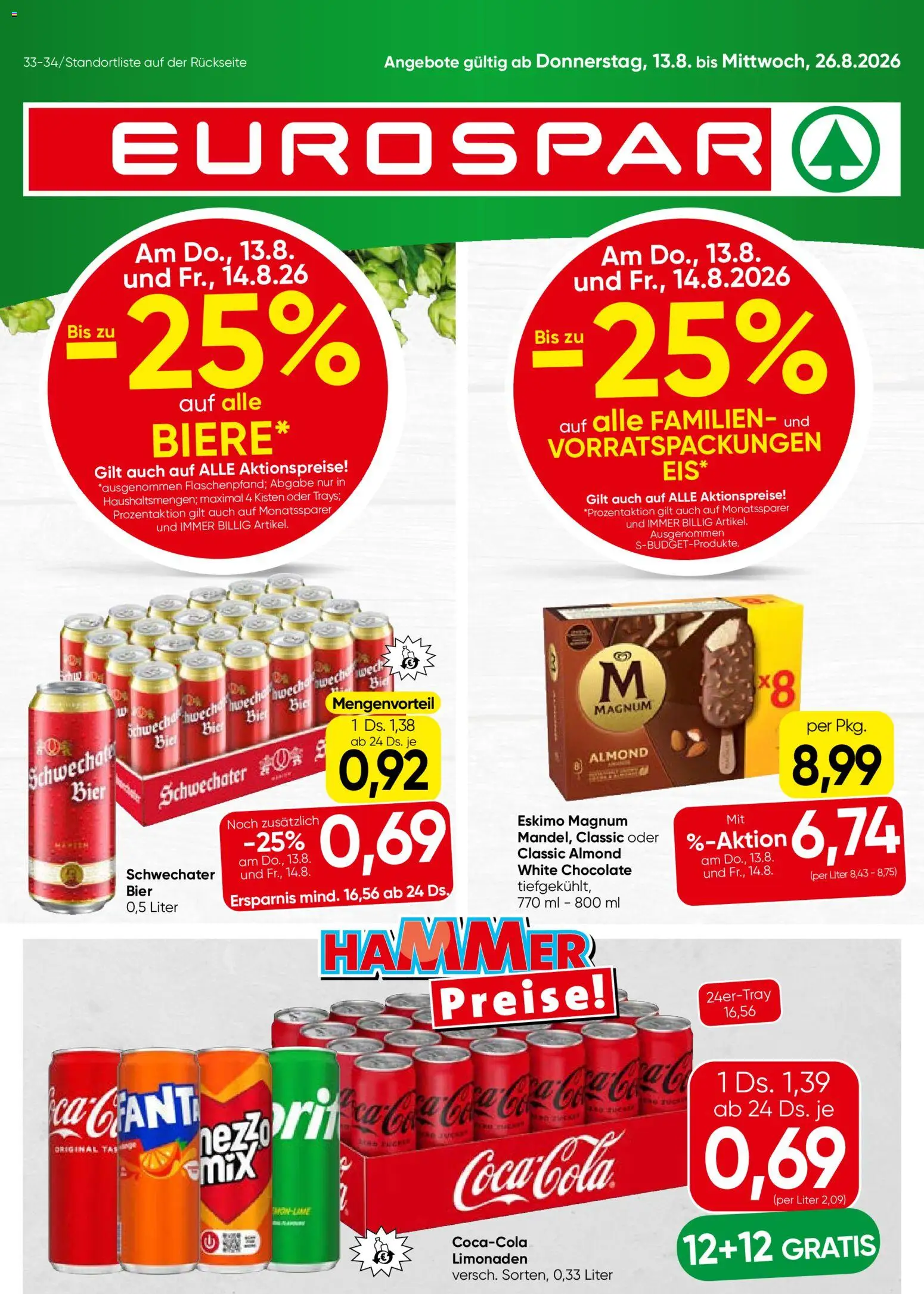 Vorschau der Angebote: Eurospar Eurospar Flugblatt gültig ab 13.08.2026