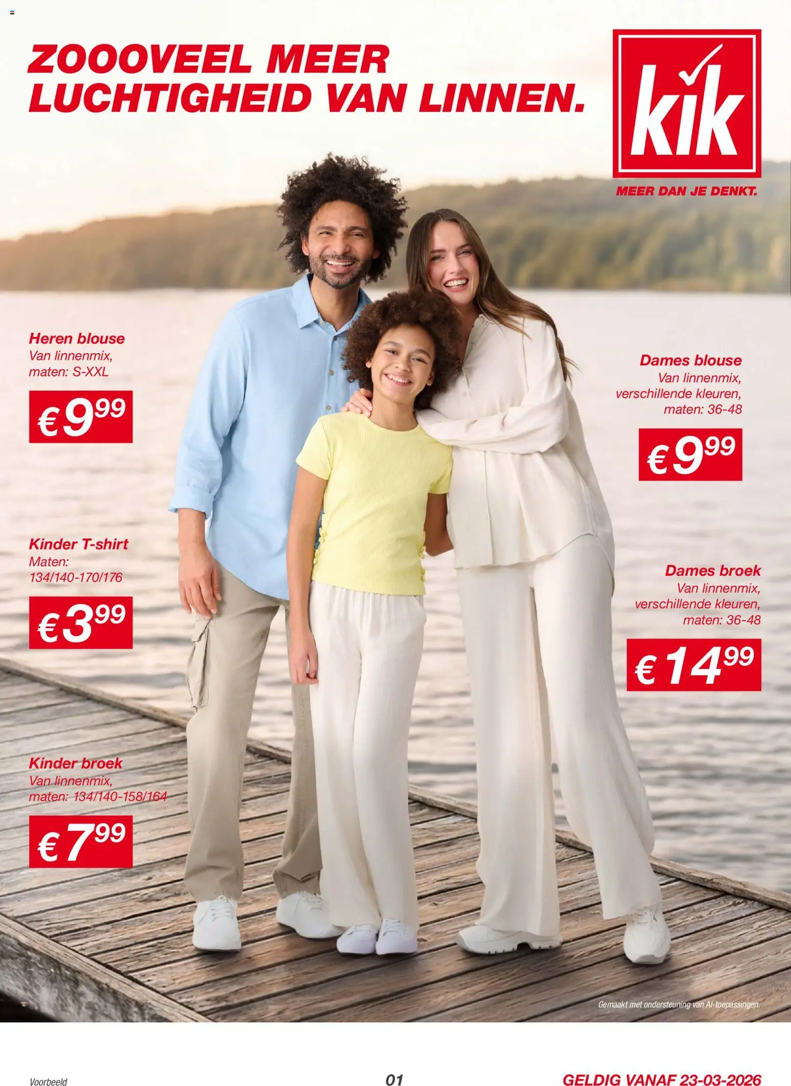 Voorbeeld van KiK folder van winkel KiK geldig vanaf 22-03-2026 - Blouse, Broek, Kinder