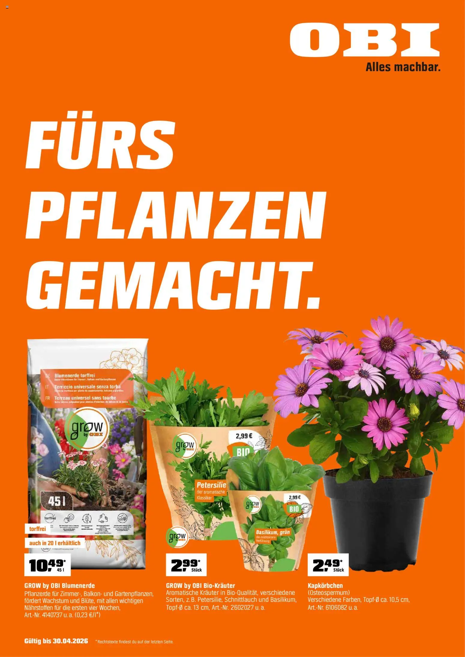 OBI Frs Pflanzen Gemacht (01.04.2026) >> Prospekt aktuell