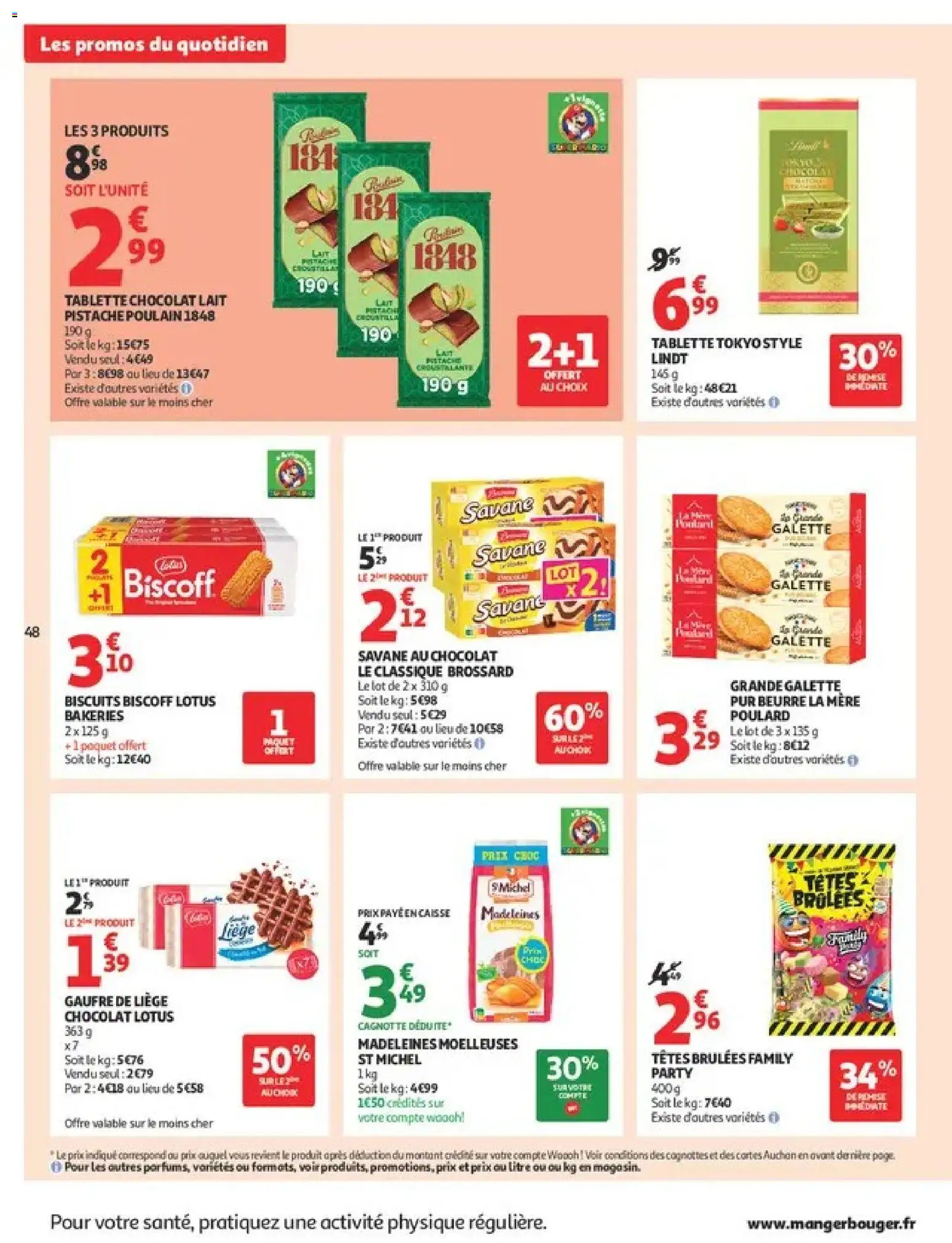 Prévisualisation de Auchan Ménage rentrée hypers du magasin Auchan formulaire valide 08/09/2026 - Cookies, Chocolat, Tablette, Lotus, Lindt, Cake, Biscuits, Tablette chocolat