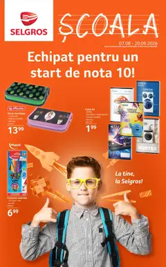 Previzualizarea de cataloage: Selgros Selgros Catalog Şcoala valabil de la 07.08.2026