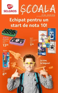 Previzualizarea de cataloage: Selgros Selgros Catalog Şcoala valabil de la 07.08.2026