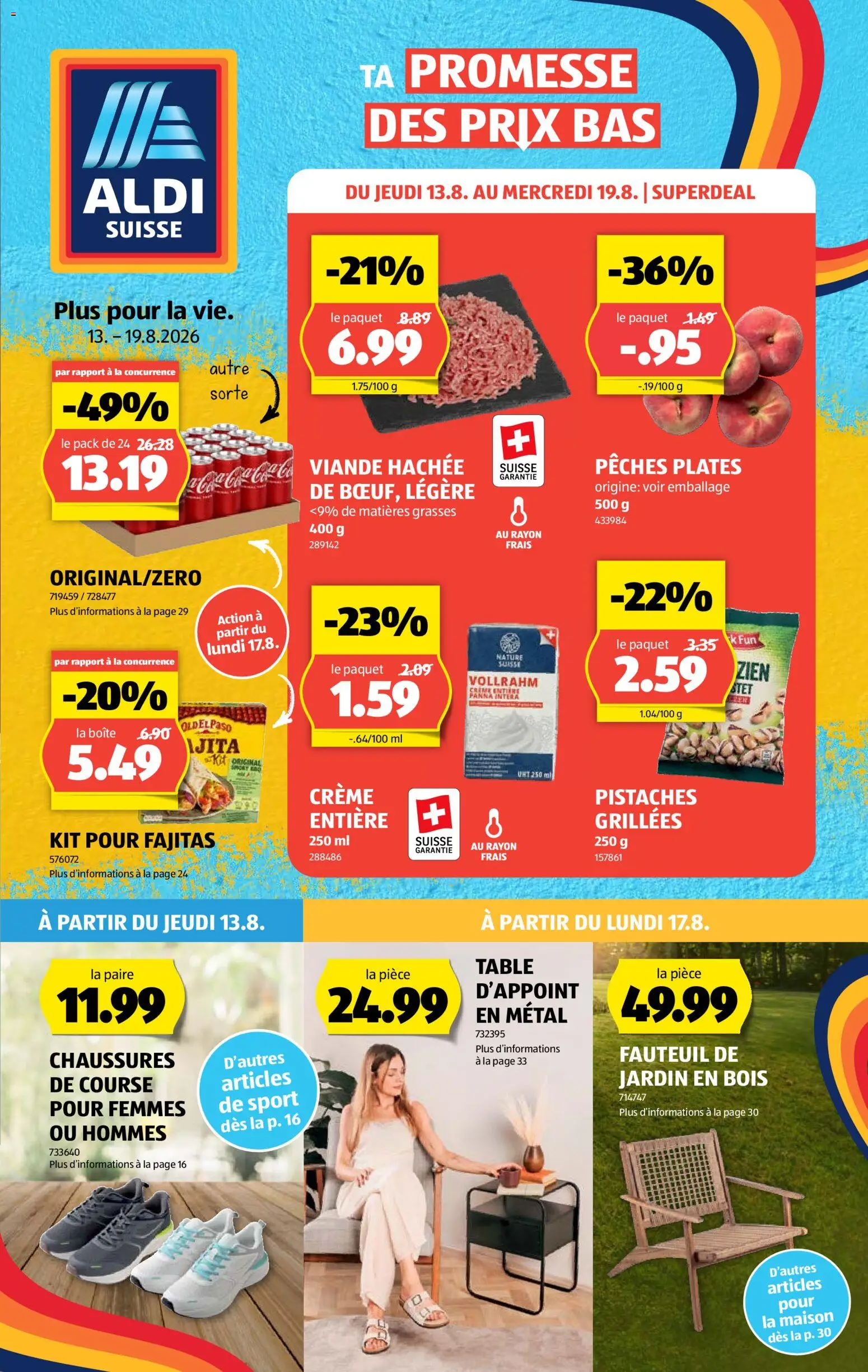 Vorschau des Merkblatts Aldi aktionen FR vom Shop Aldi gültig von 13.08.2026 bis 19.08.2026