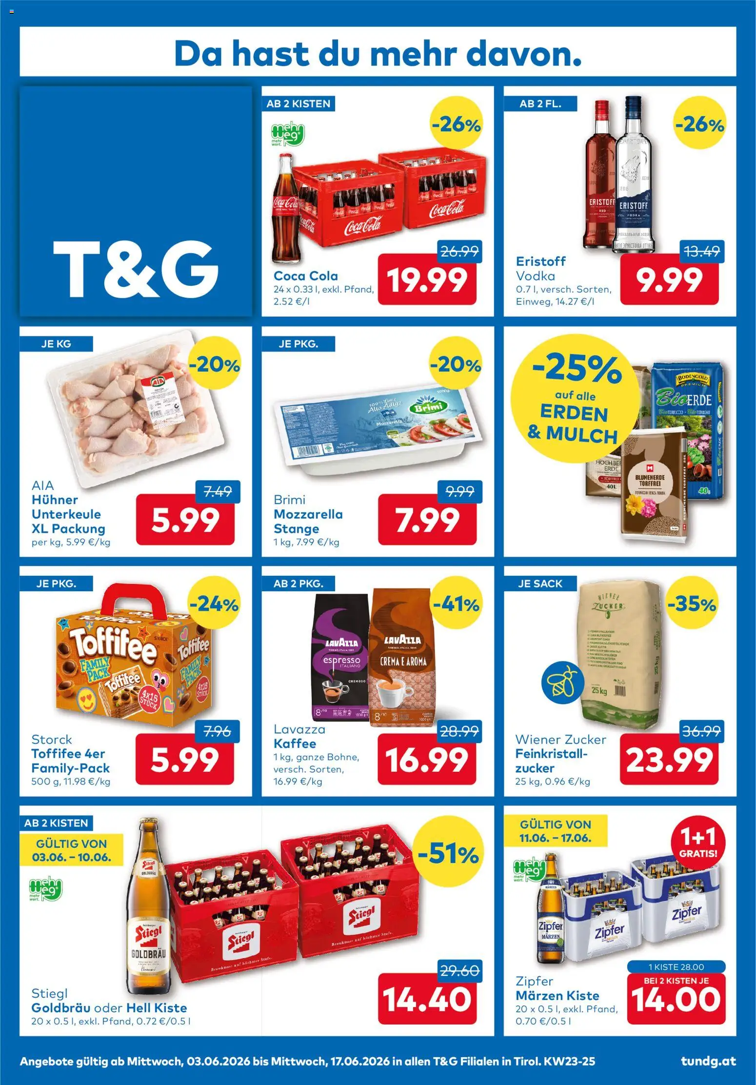 Vorschau der Angebote: T&G T&G Flugblatt gültig ab 03.06.2026 - Kaffee, Zucker