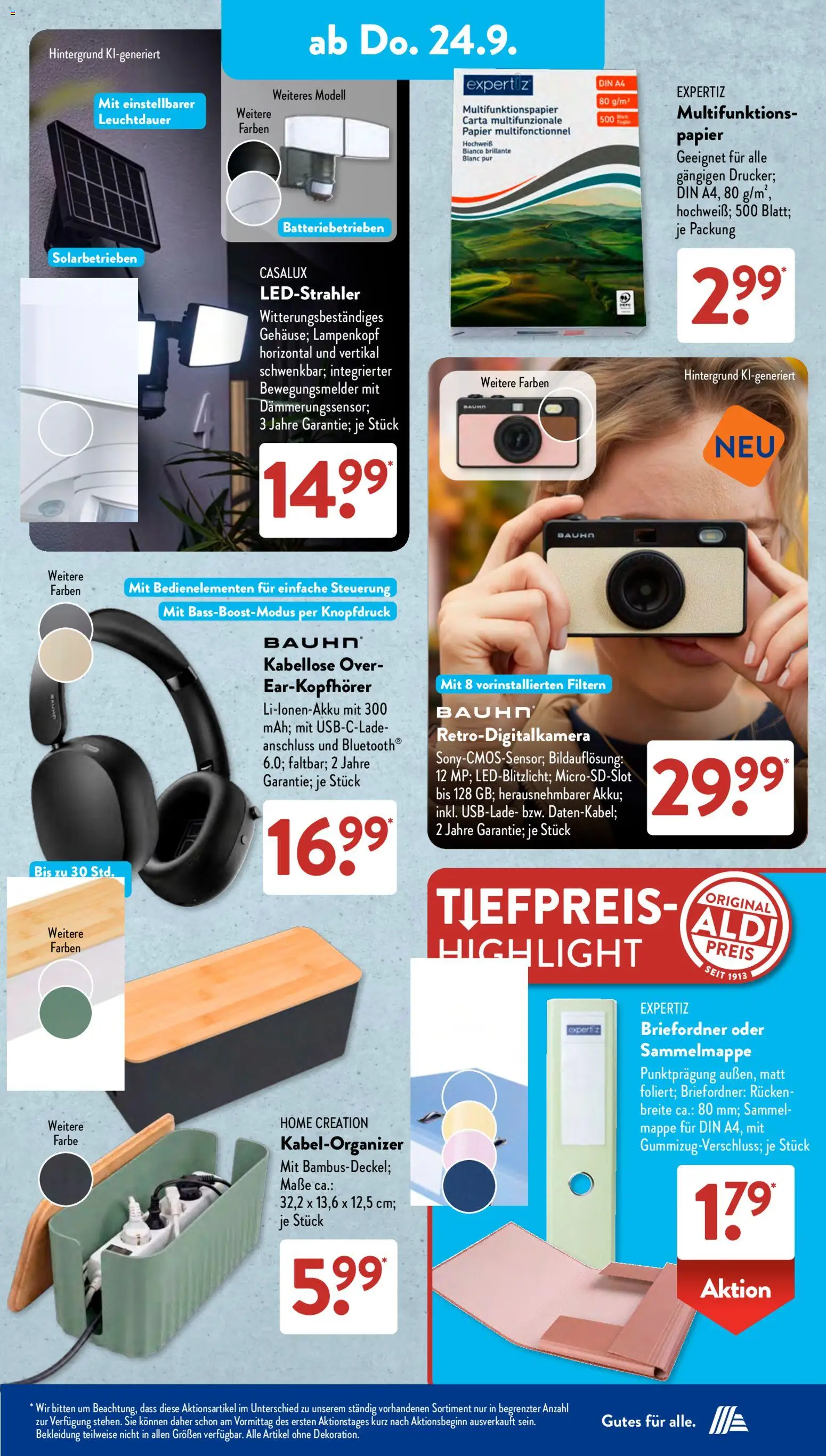 Vorschau von dem Prospekt des Geschäftes Aldi Süd, gültig ab dem 21.09.2026 - Quark, Himbeere, Feta, Eier, Schinken, Apfelmus, Brühe