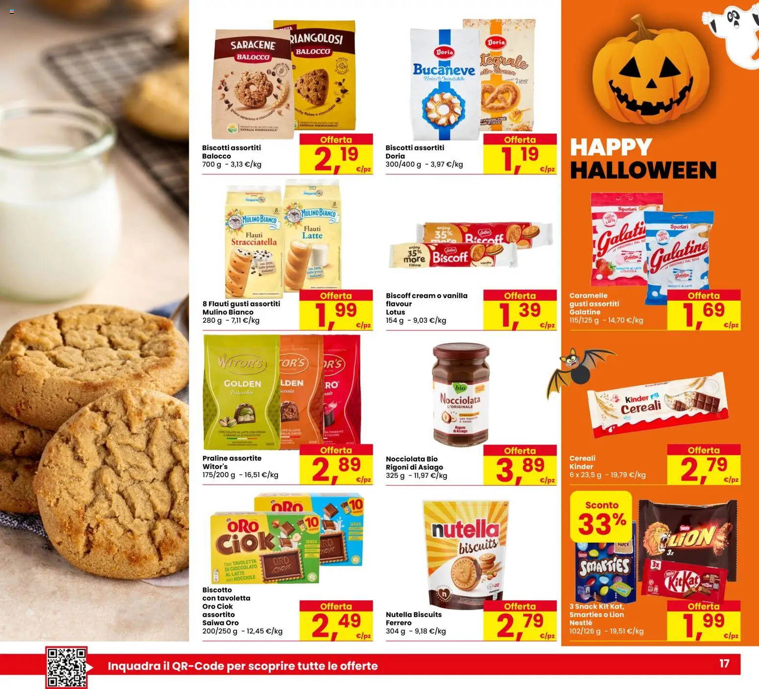 Anteprima dell'opuscolo Eurospar volantino Rovereto dal negozio Eurospar valido da 29/10/2026 - Crema, Biscotti, Nutella, Stracciatella, Cereali, Caramelle, Nocciole, Tavoletta