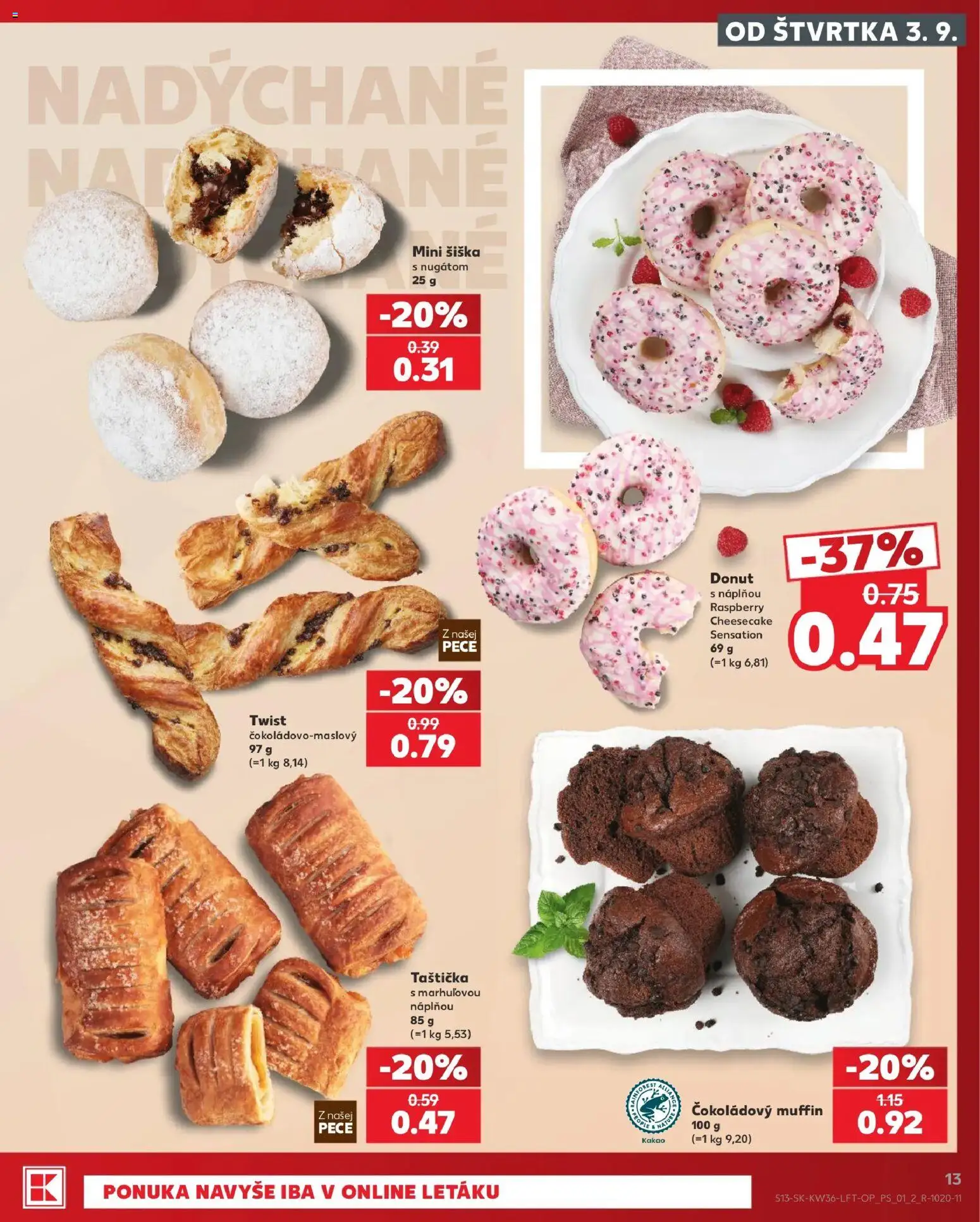 Náhľad Kaufland letáku platného od 03.09.2026 - Donut, Kakao, Šiška