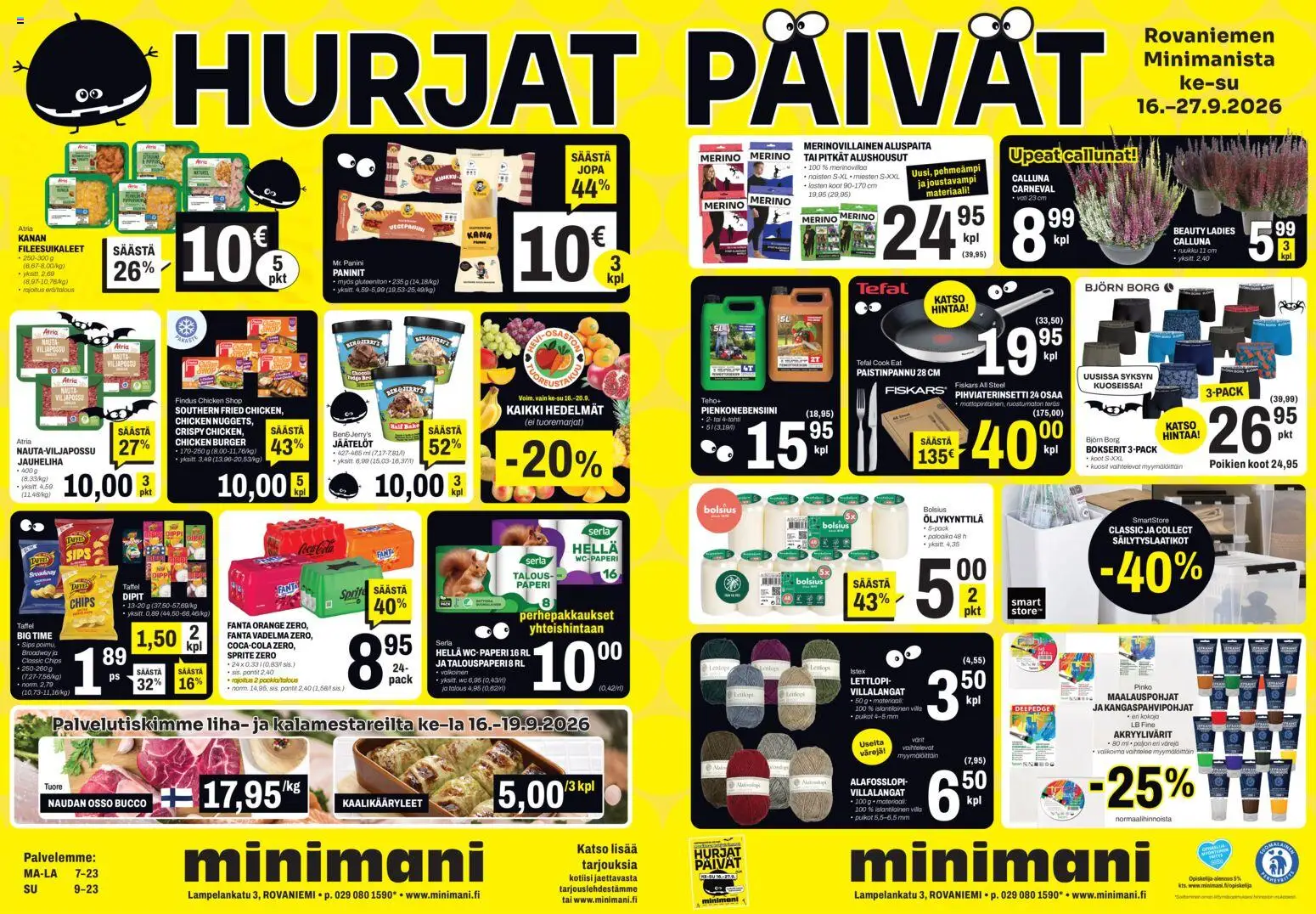 Kaupan Minimani Minimani Rovaniemi esikatselu, voimassa 16/09/2026