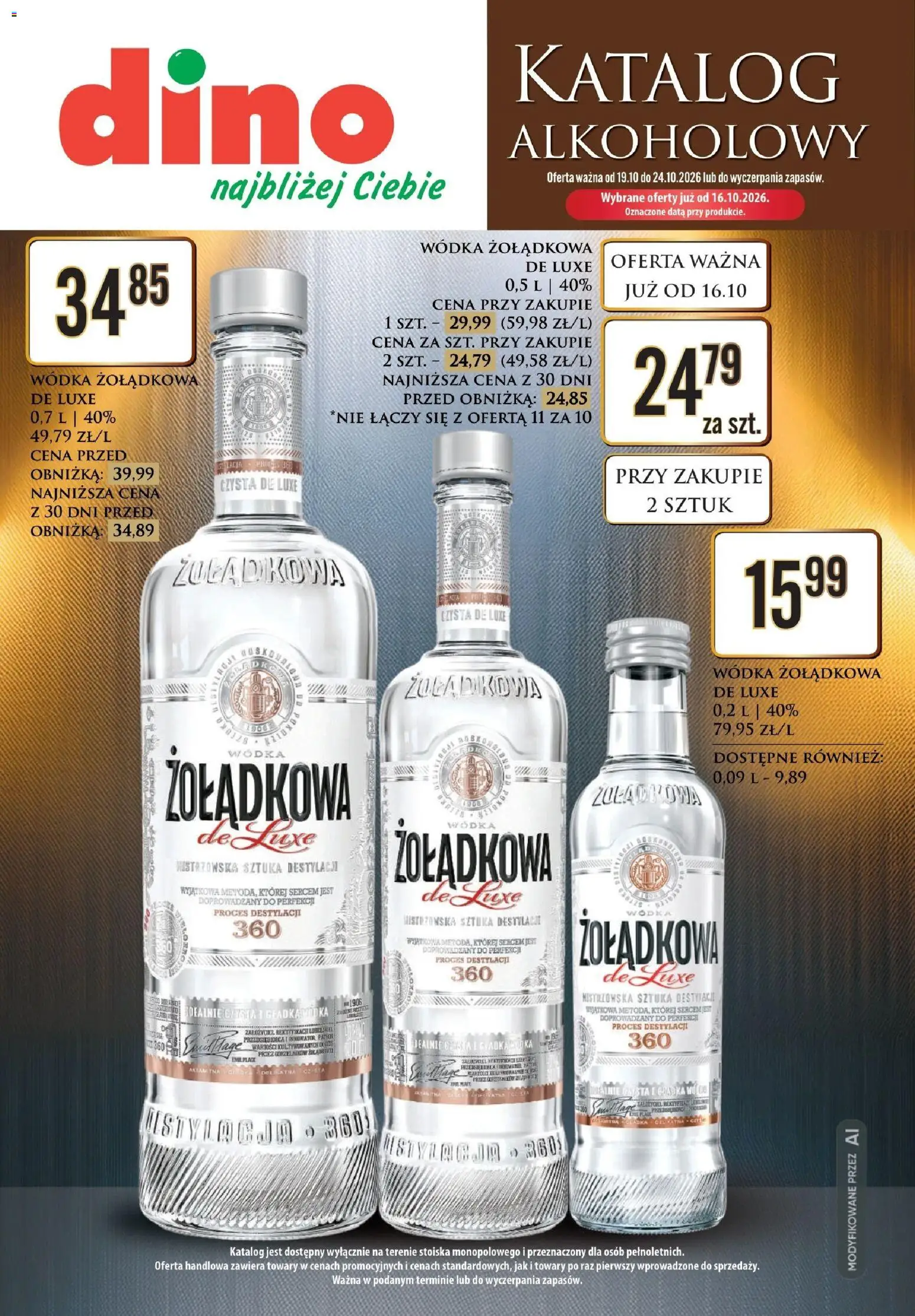 Pogląd gazetki "Dino gazetka - Katalog alkoholowy" ze sklepu Dino ważnej od 19.10.2026 - Wódka