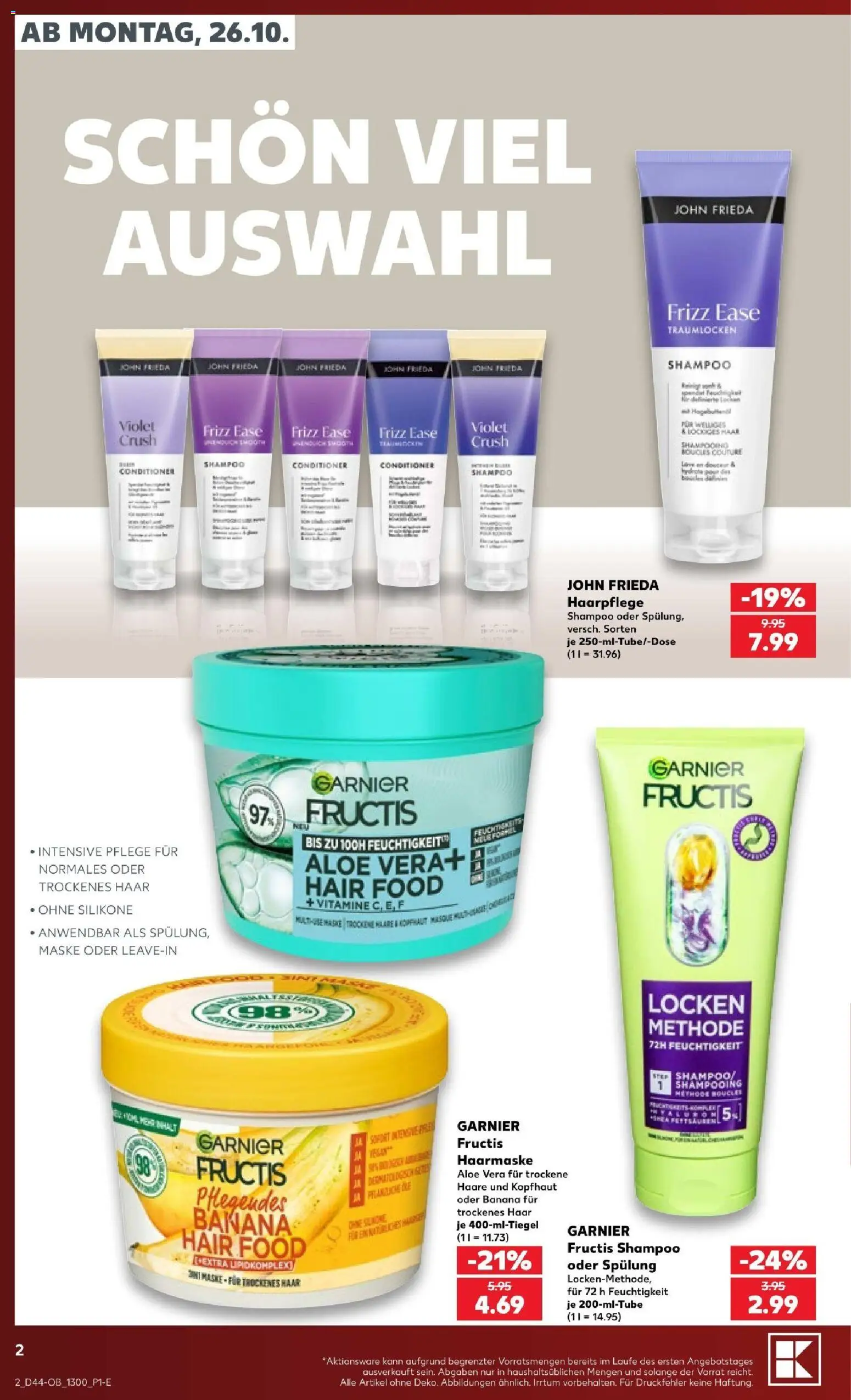 Vorschau von dem Prospekt des Geschäftes Kaufland, gültig ab dem 26.10.2026 - Shampoo, Maske, Haarmaske, Spülung