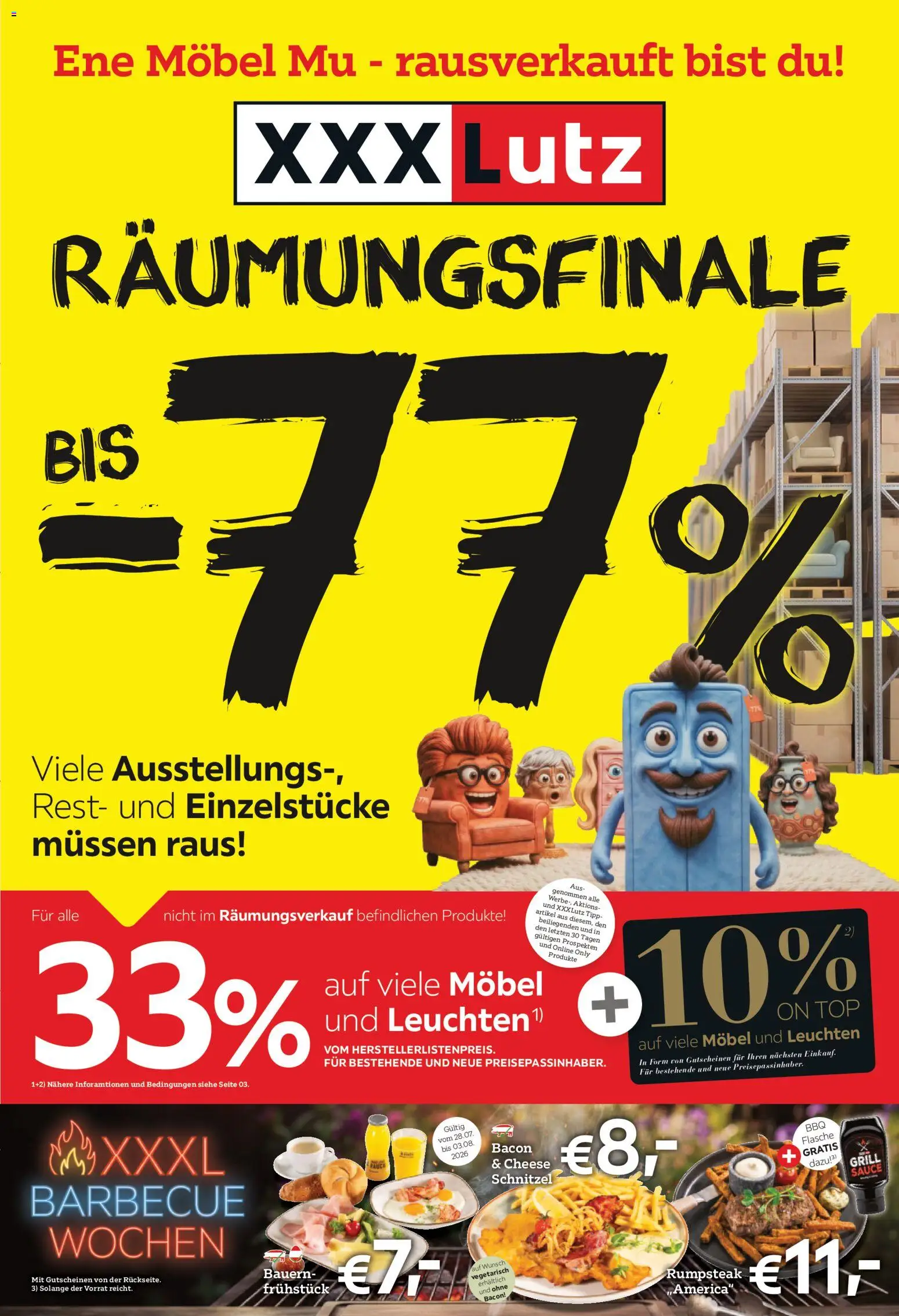Vorschau der Angebote: XXXLutz XXXLutz Räumungfinale bis 77% gültig ab 28.07.2026
