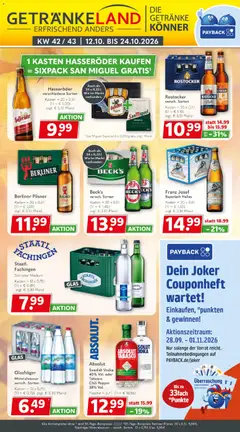 Vorschau von dem Prospekt des Geschäftes Getränkeland, gültig ab dem 12.10.2026