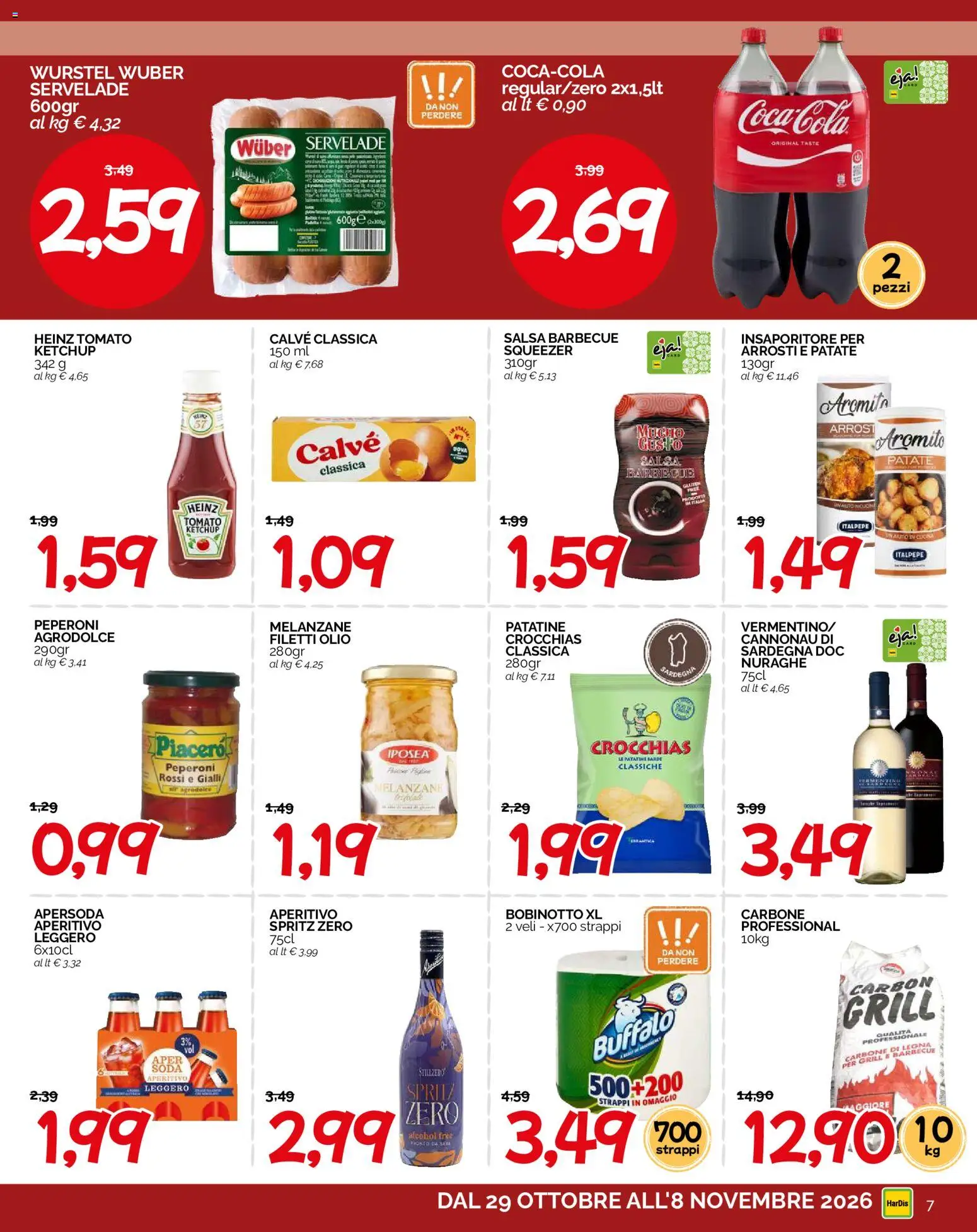 Anteprima dell'opuscolo HarDis volantino dal negozio HarDis valido da 29/10/2026 - Aperitivo, Olio, Melanzane, Peperoni, Patate, Ketchup, Salsa, Salsa barbecue