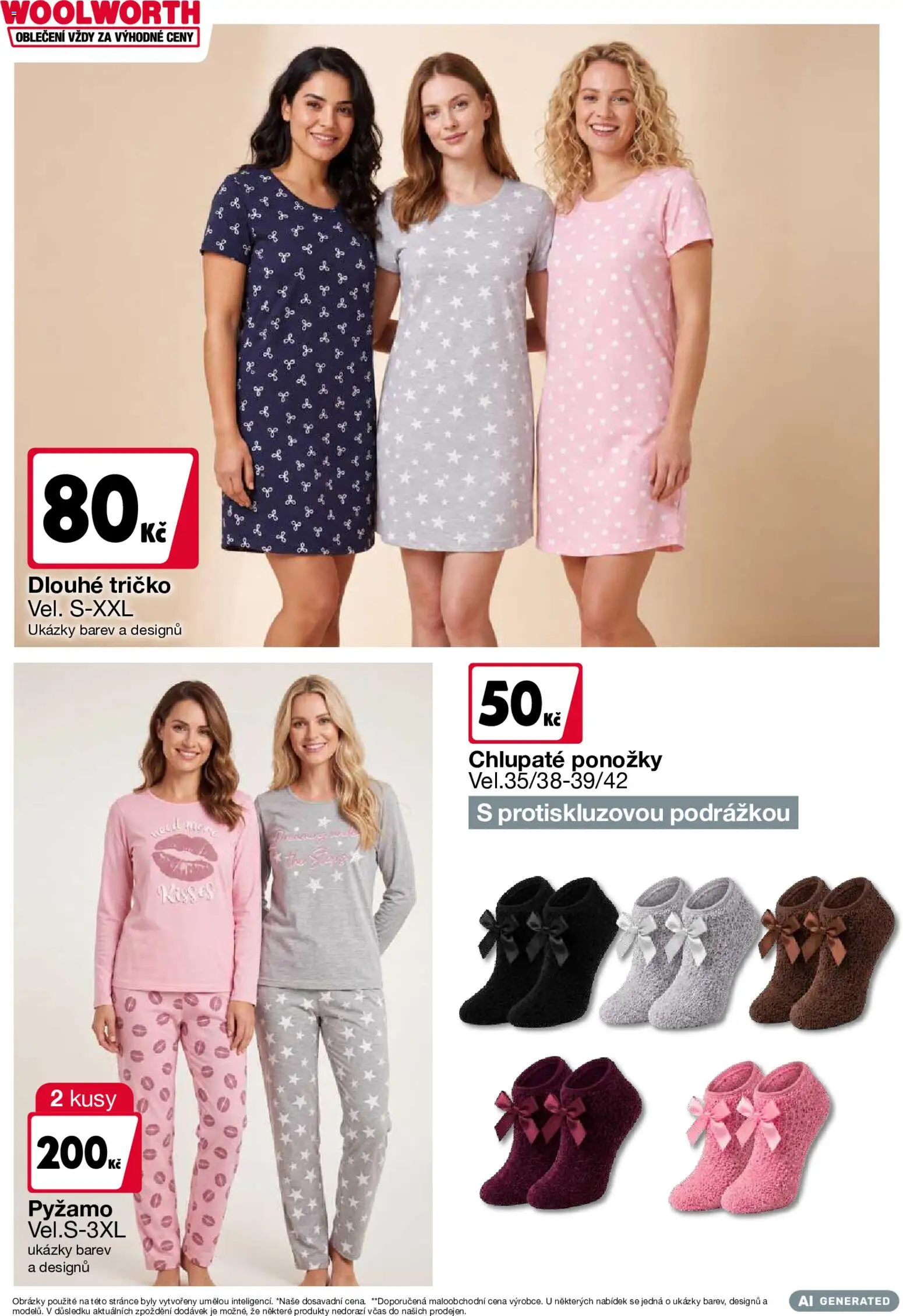 Náhľad Woolworth letáku platného od 02.10.2026 - Tričko, Ponožky, Pyžamo