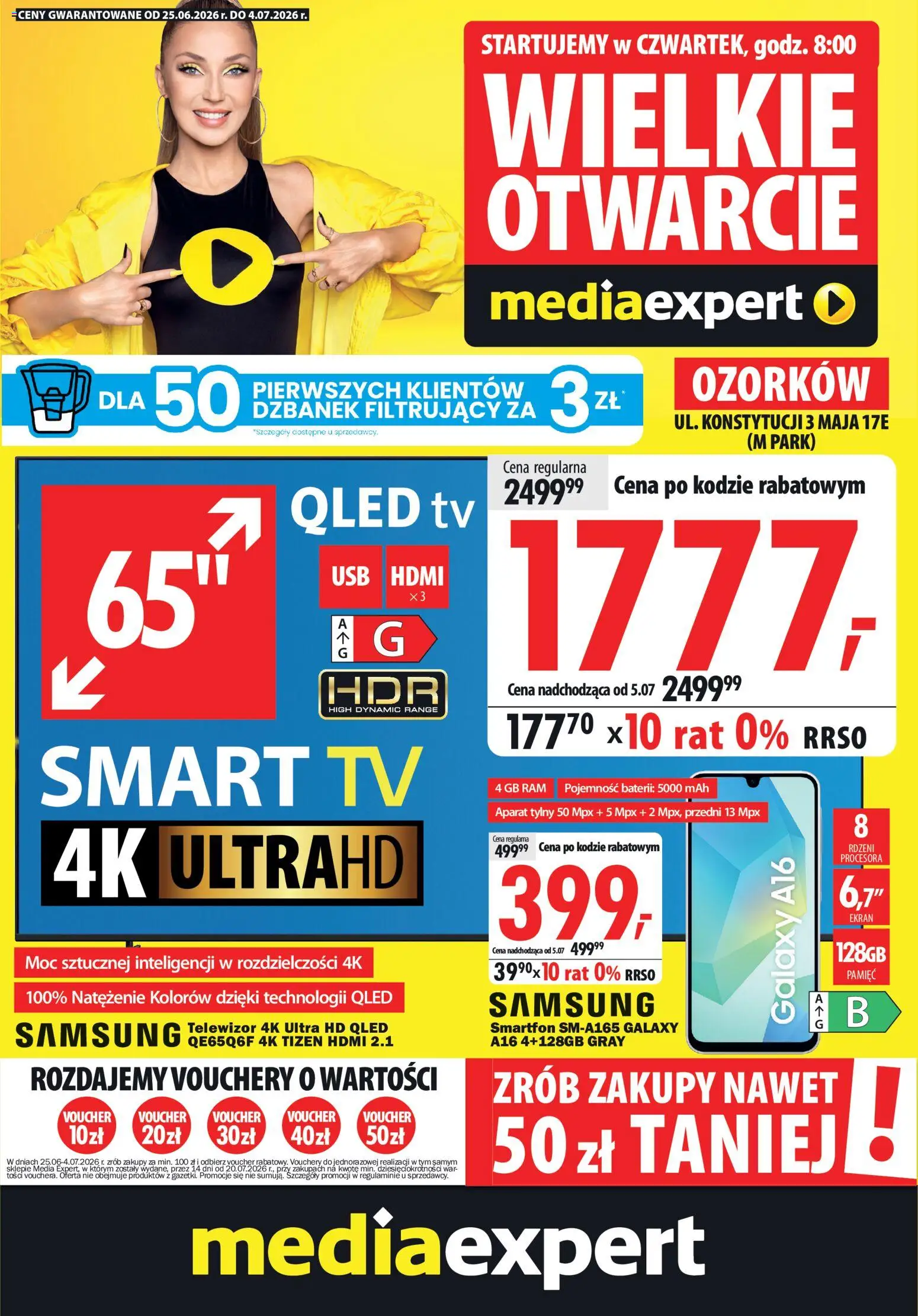 Pogląd gazetki "Mediaexpert promocje - Wielkie otwarcie Ozorków" ze sklepu Mediaexpert ważnej od 25.06.2026