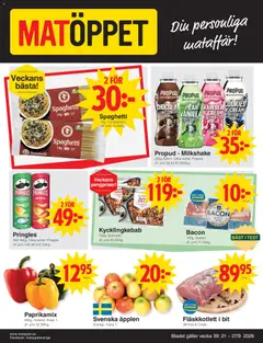 Förhandsgranska reklamblad Matöppet erbjudanden från butik Matöppet gäller från 21/09/2026