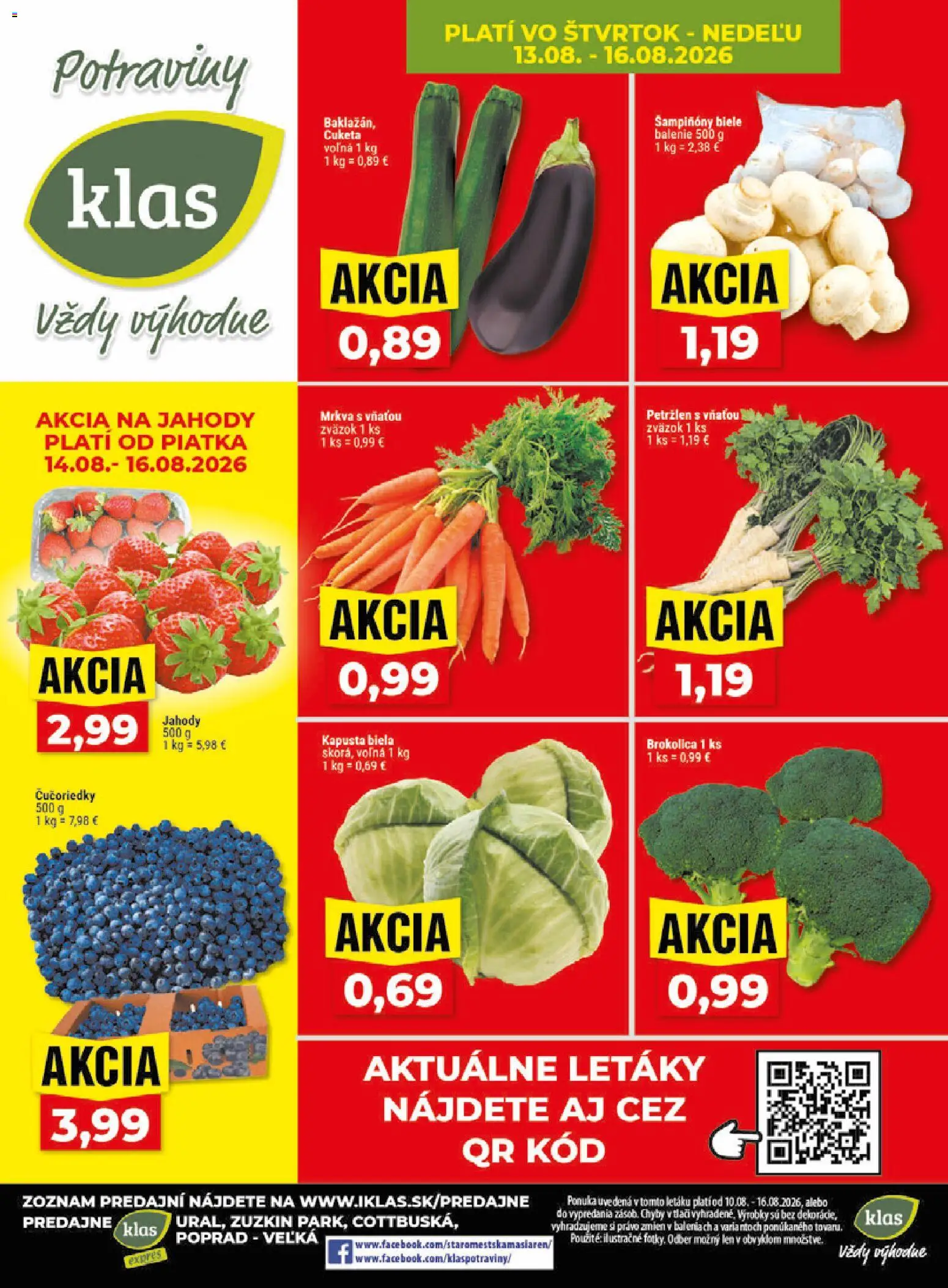 Náhľad Klas letáku platného od 10.08.2026