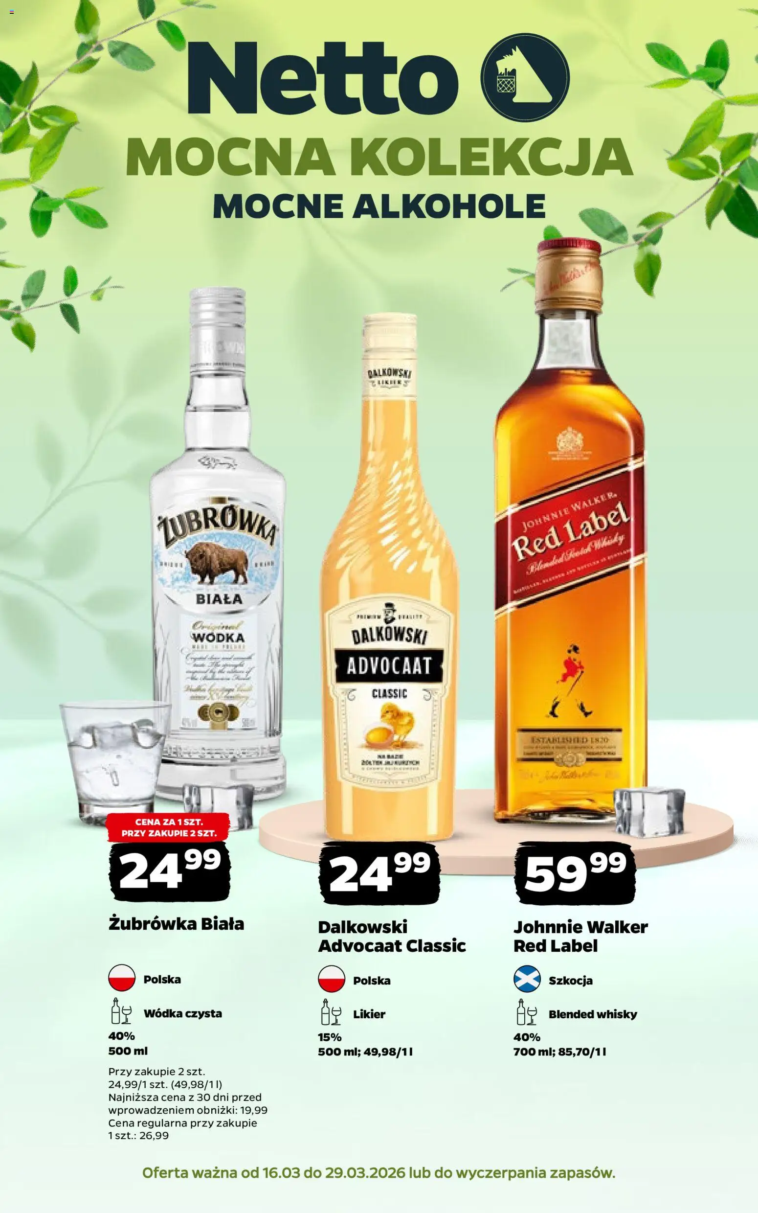 Pogląd gazetki "Netto gazetka - Alkohole mocne" ze sklepu Netto ważnej od 16.03.2026
