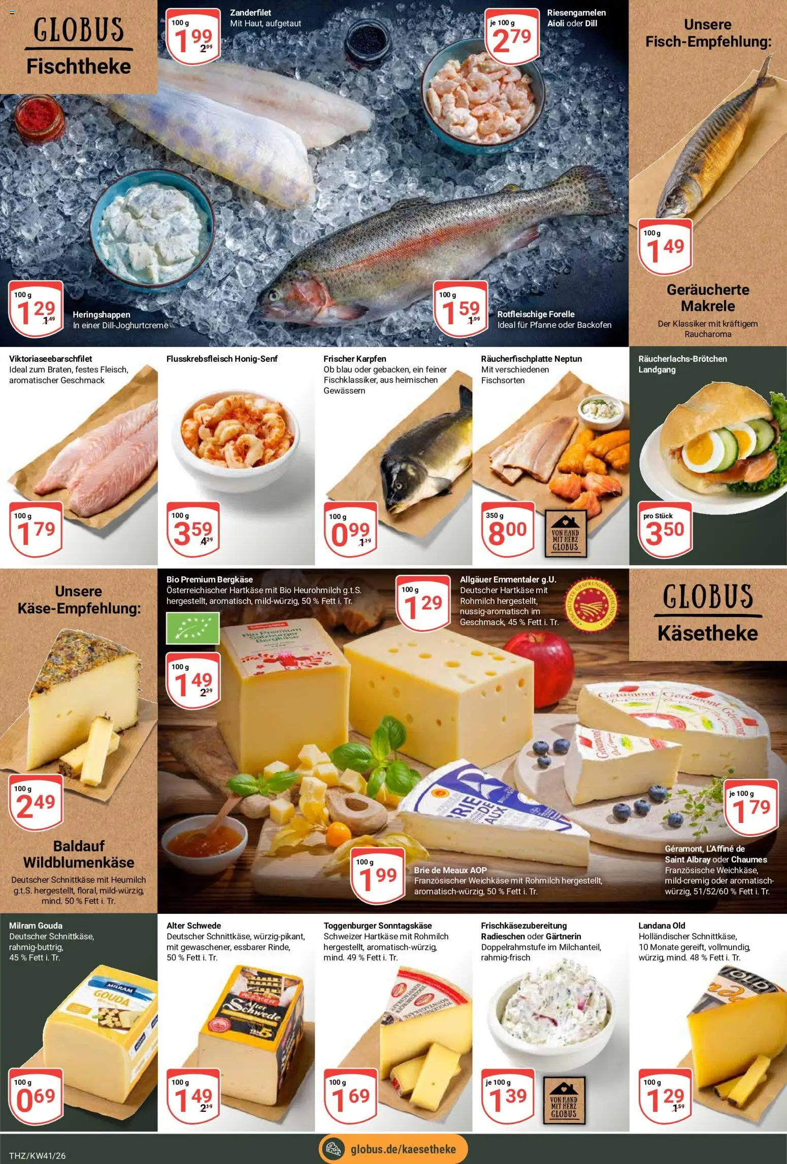 Vorschau von dem Prospekt des Geschäftes Globus, gültig ab dem 05.10.2026 - Backofen, Dill, Makrele, Gouda, Milram