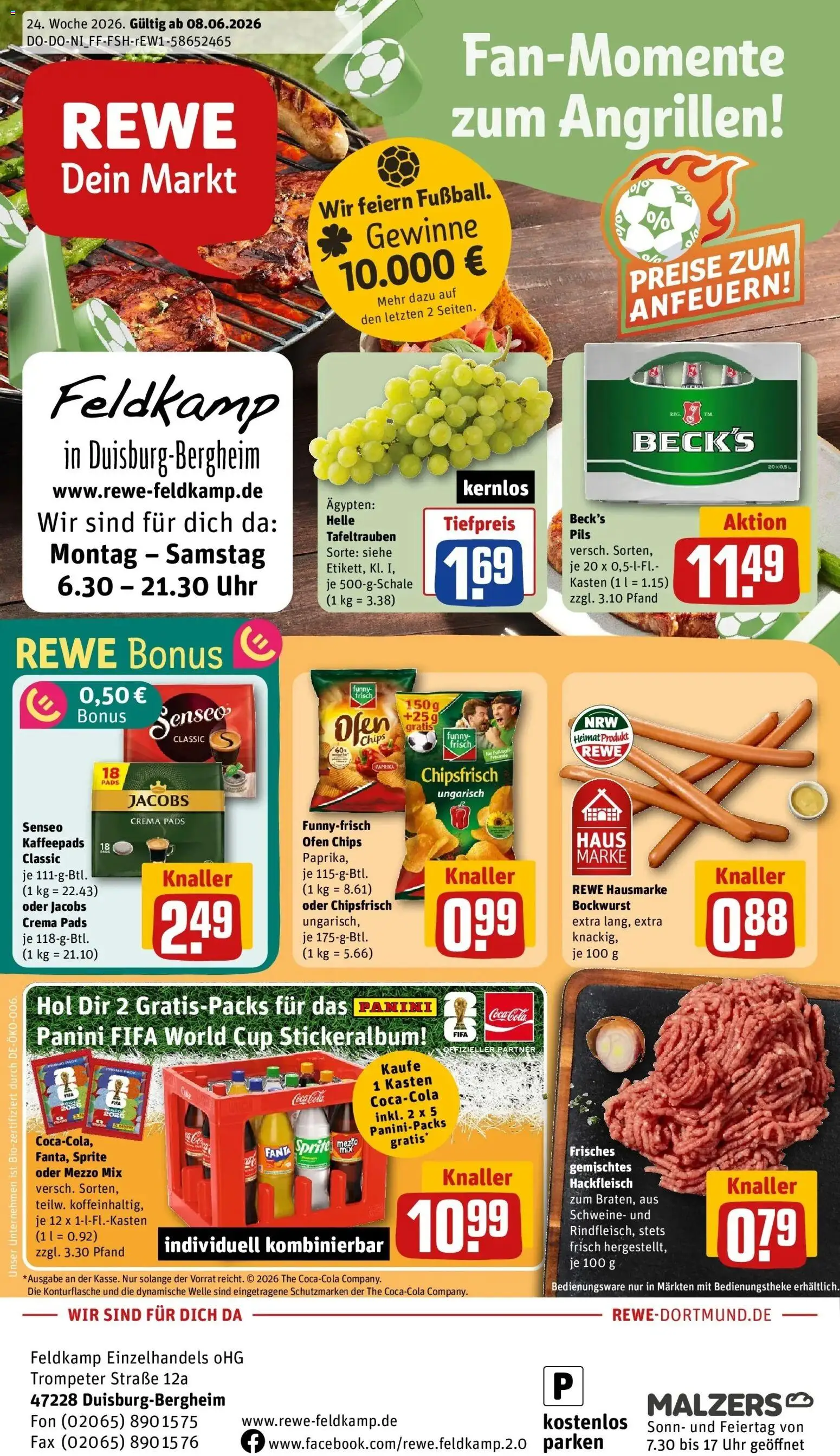 Vorschau von dem Prospekt des Geschäftes Rewe, gültig ab dem 08.06.2026