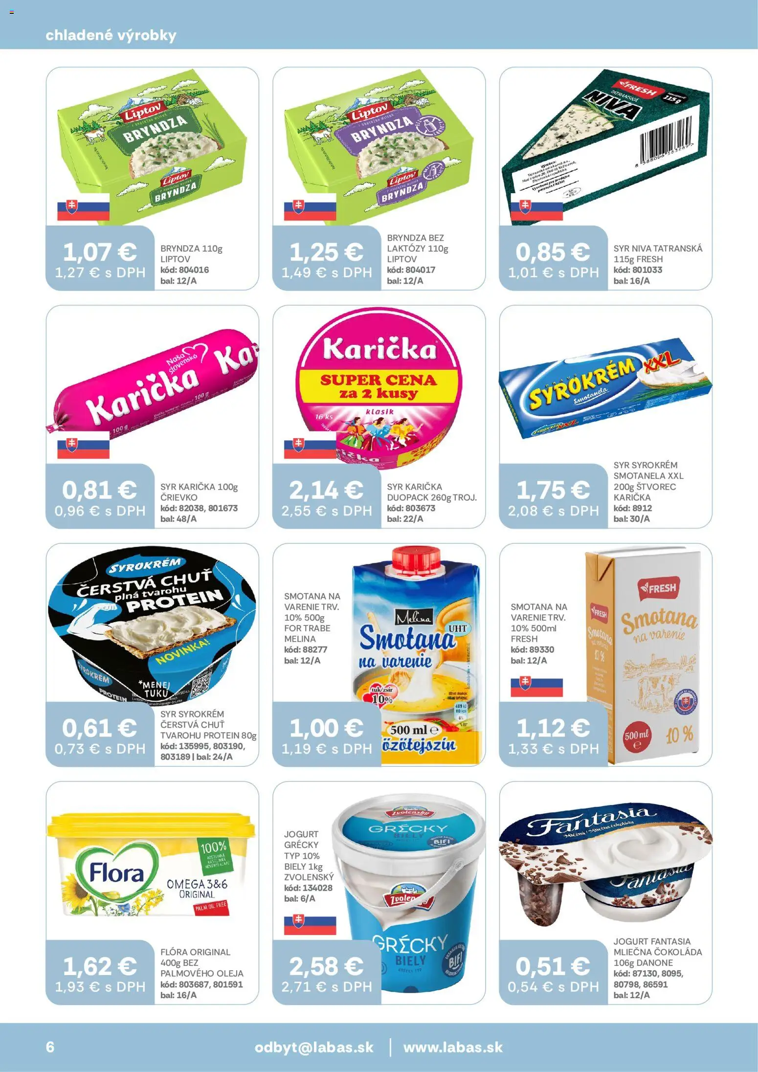 Náhľad Labaš letáku platného od 09.10.2026 - Protein, Čokoláda, Bryndza, Flora, Niva, Jogurt, Smotana, Grécky jogurt