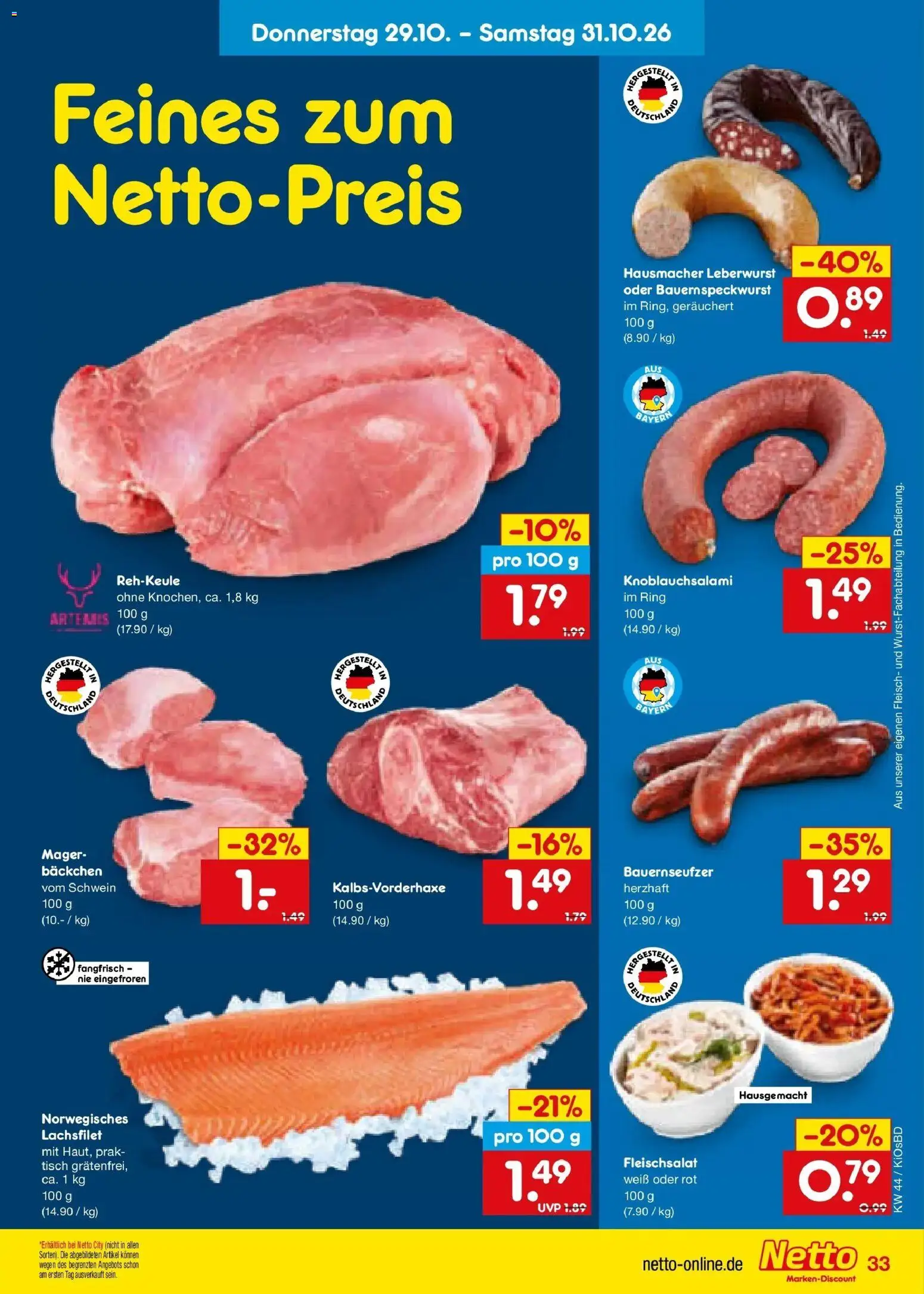 Vorschau von dem Prospekt des Geschäftes Netto Marken-Discount, gültig ab dem 26.10.2026
