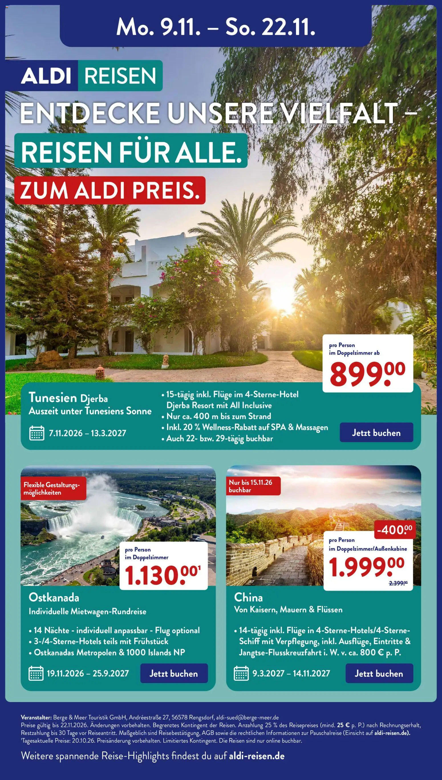 Vorschau von dem Prospekt des Geschäftes Aldi Süd, gültig ab dem 09.11.2026